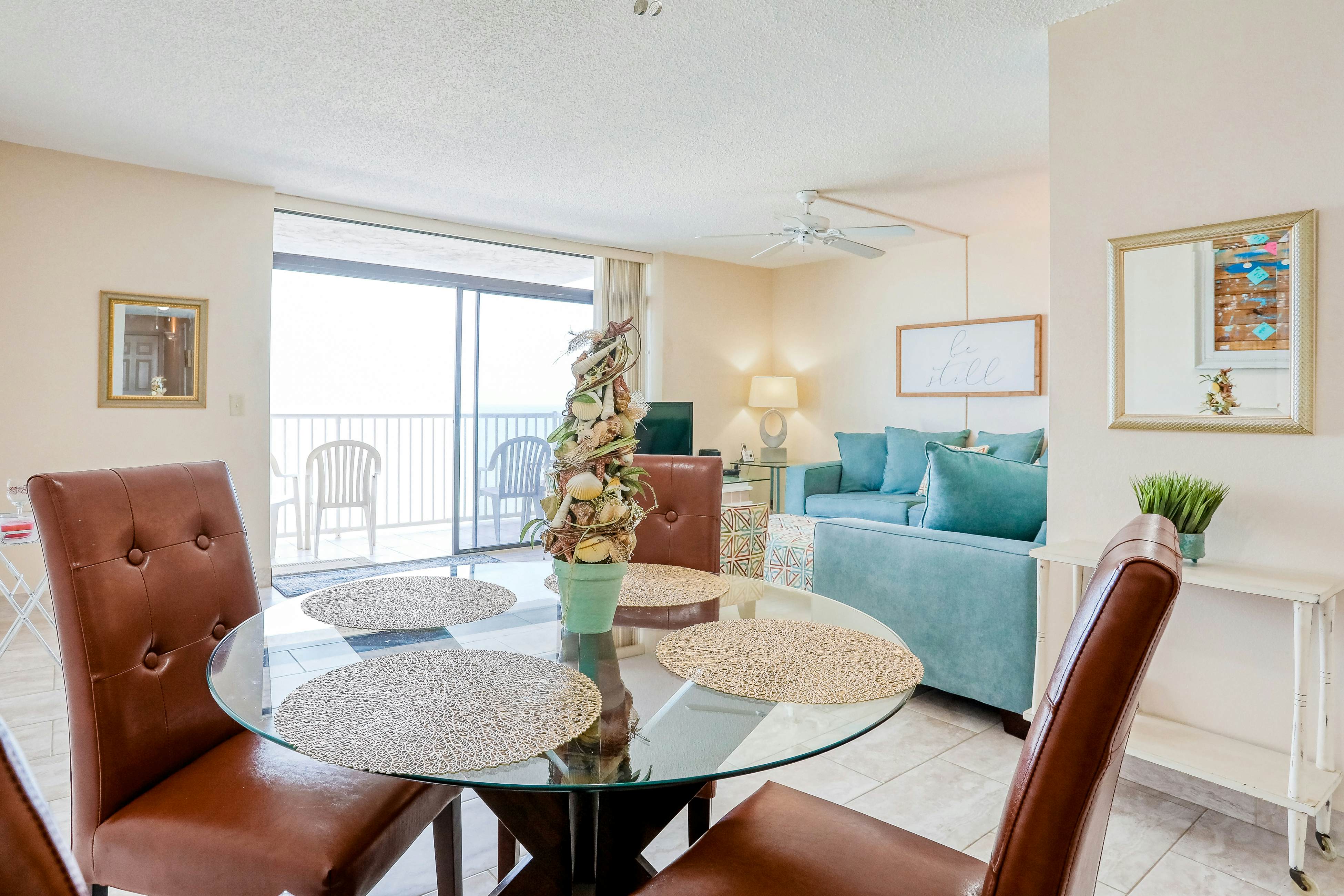 Delightful waterfront condo with sweeping views, beach access, balcony & pool