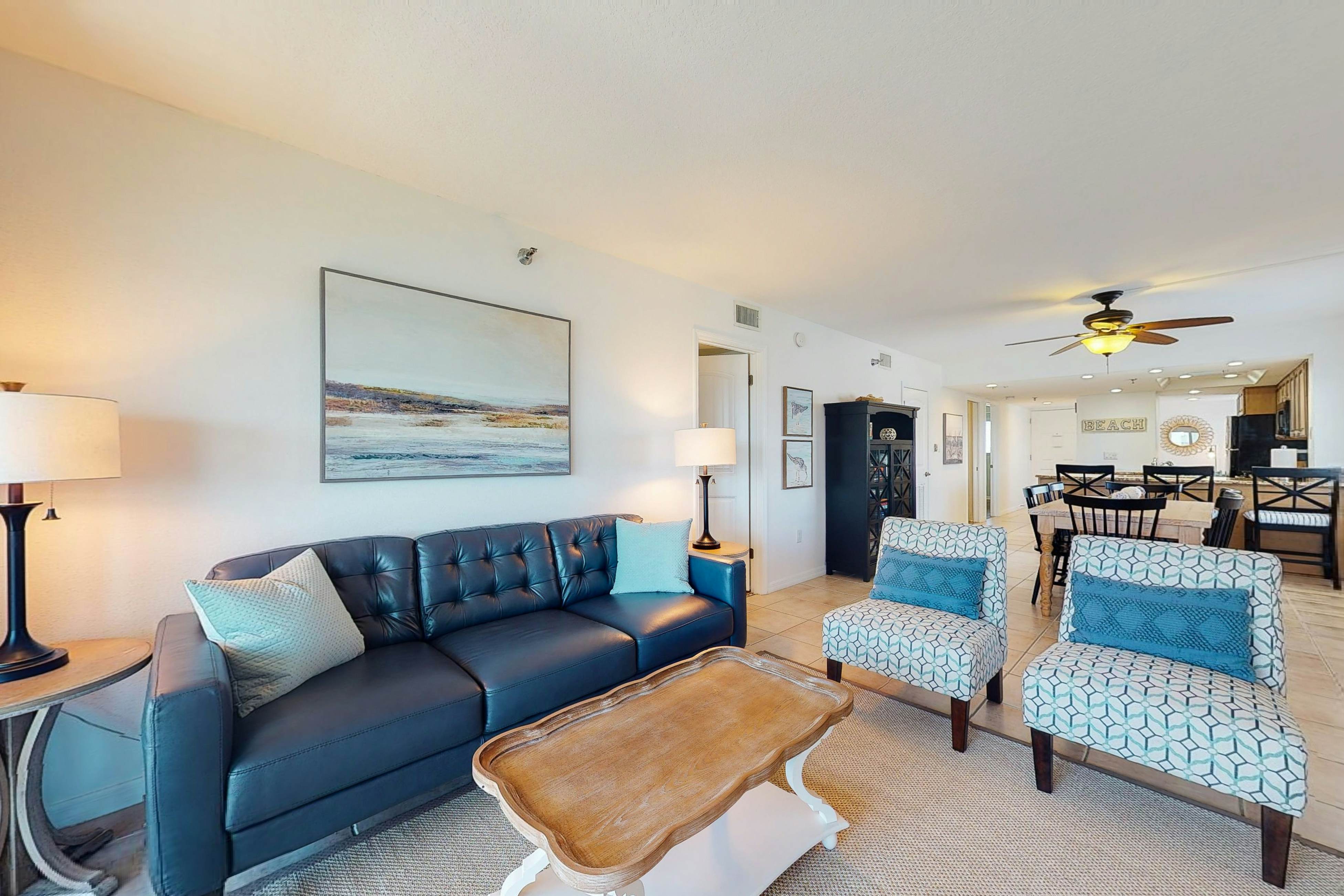 Beach condo with amazing views, heated pool, hot tub, central AC & W/D