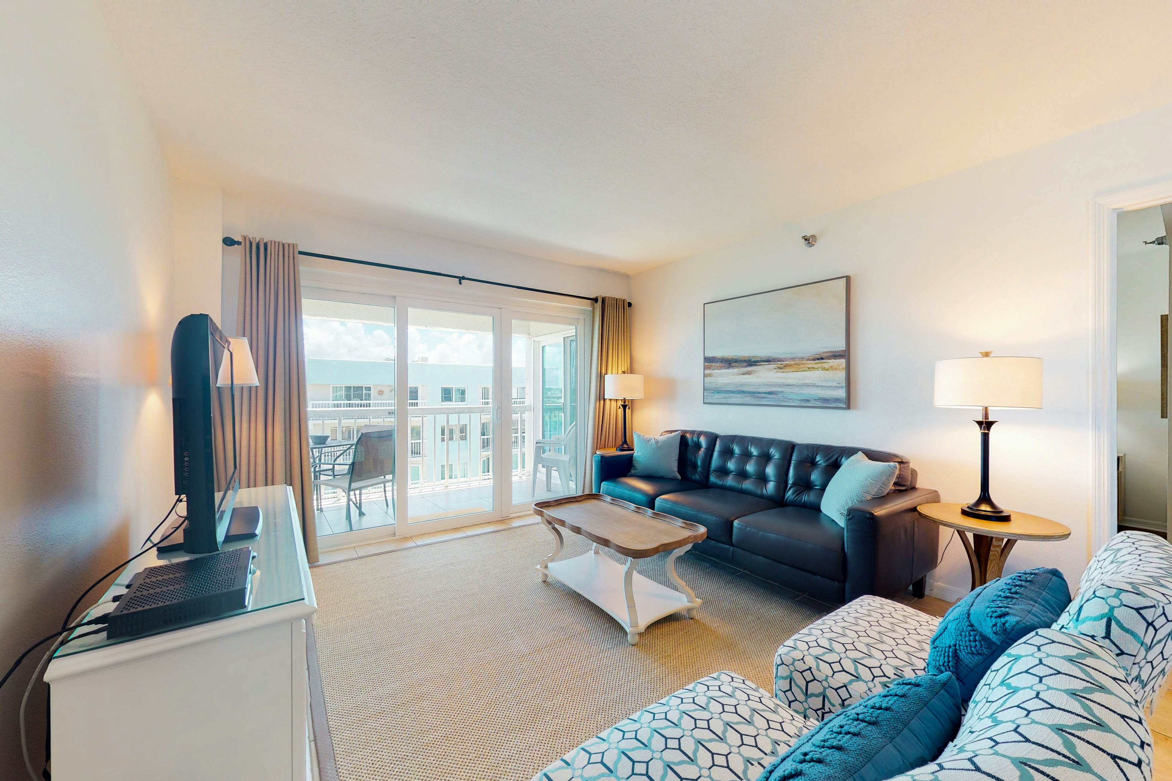 Beach condo with amazing views, heated pool, hot tub, central AC & W/D