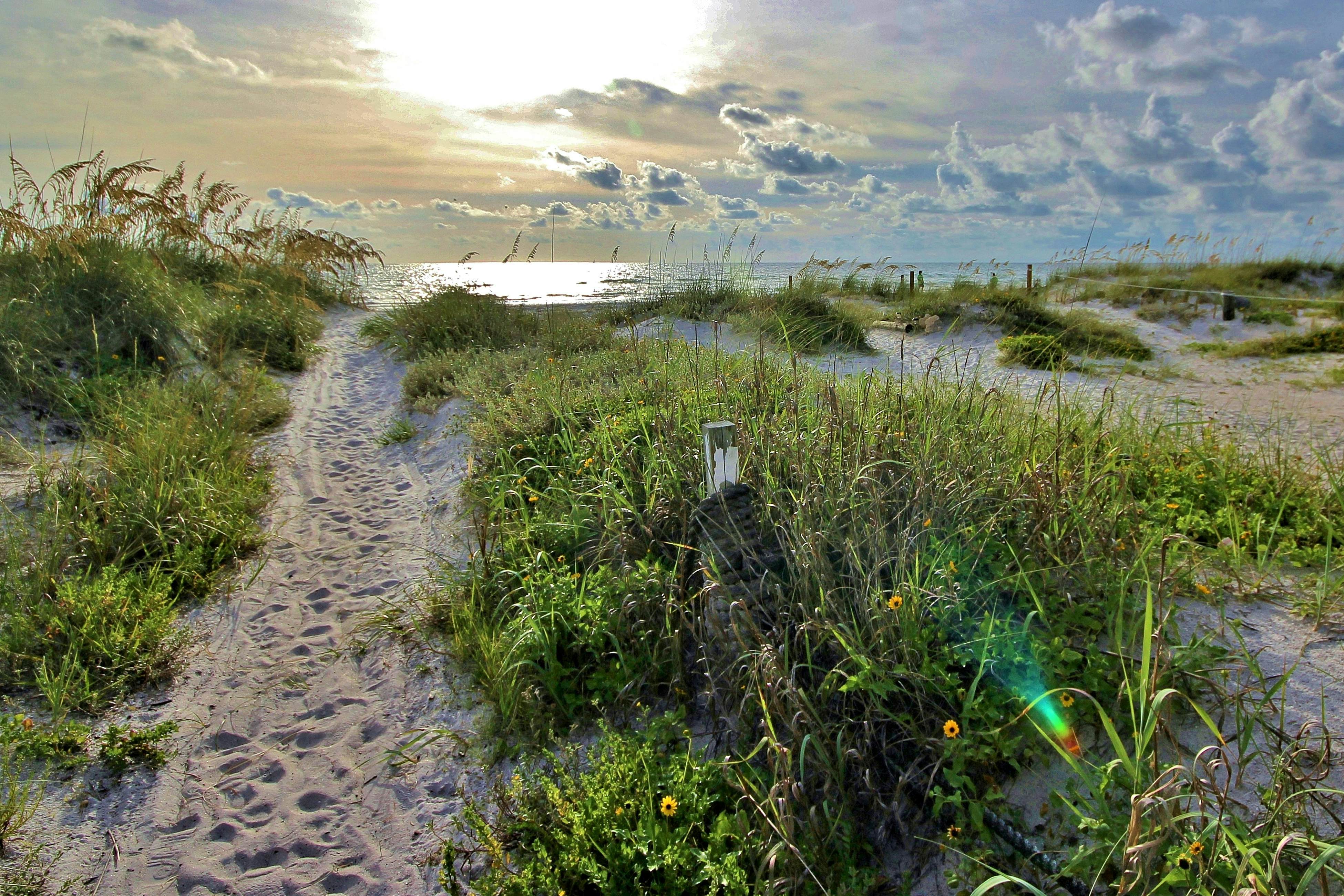 Beach condo with amazing views, heated pool, hot tub, central AC & W/D