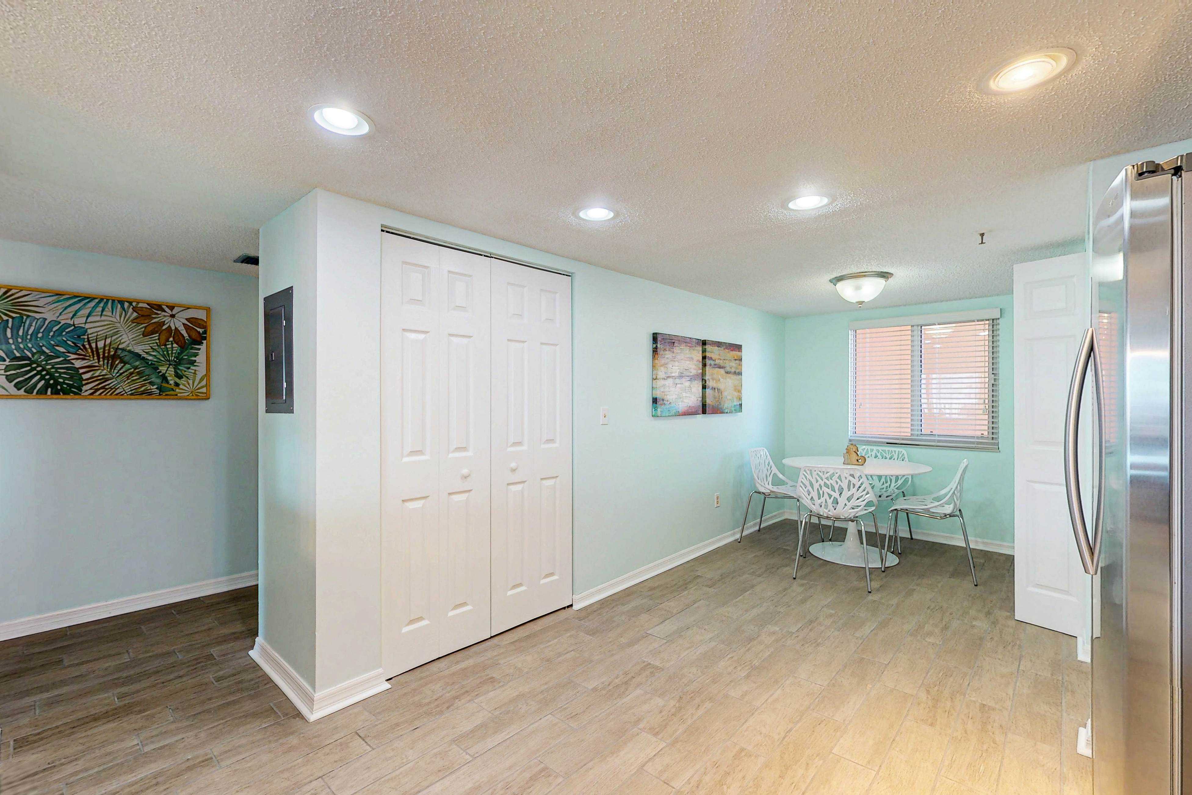 Seashore getaway with partial Gulf view & beachfront heated pool & spa