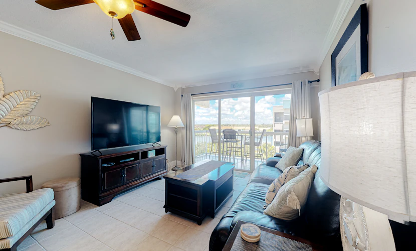Waterfront condo with heated pool hot tub central AC and WD snowbird friendly