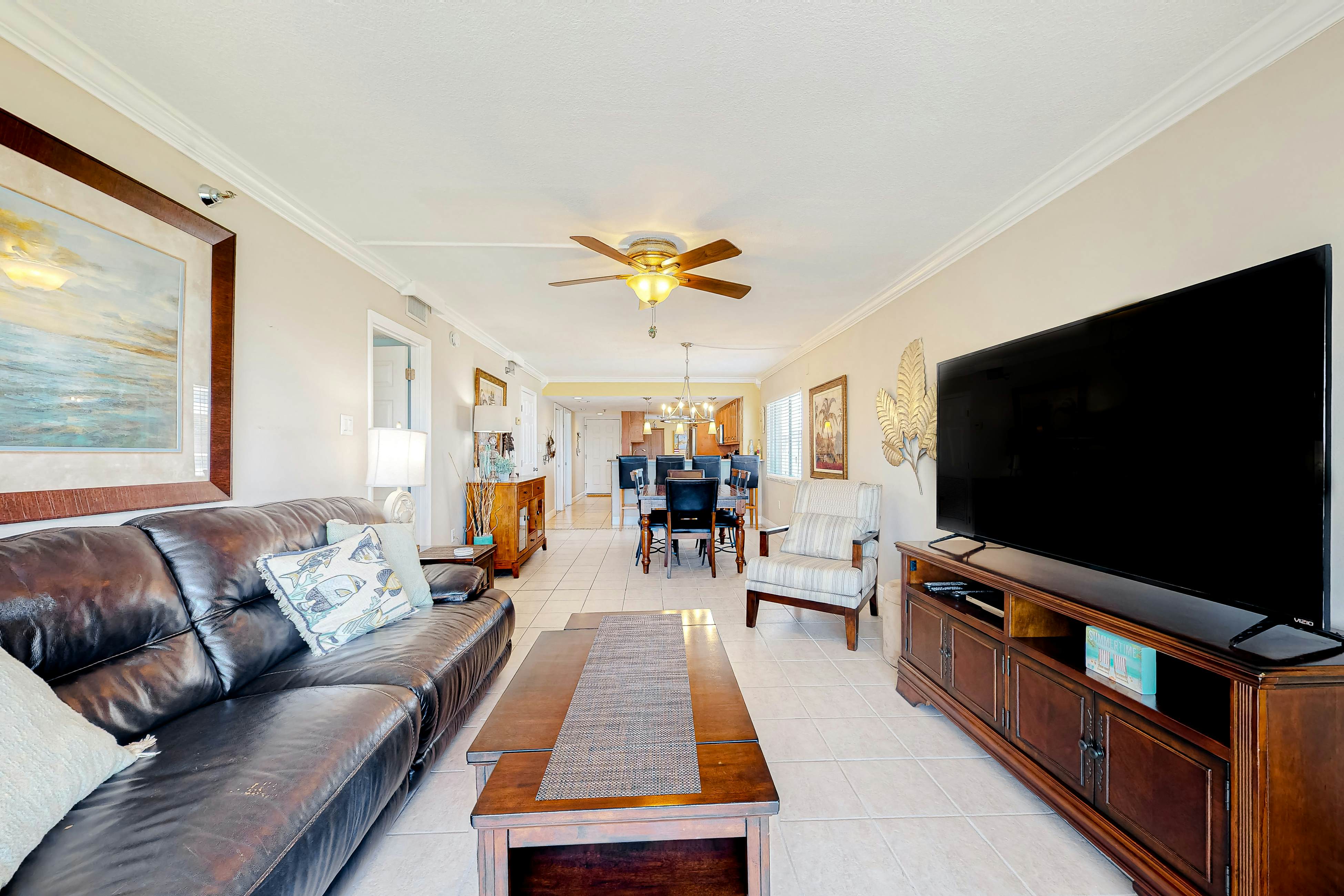 Waterfront condo with heated pool, hot tub, central AC & W/D - snowbird-friendly