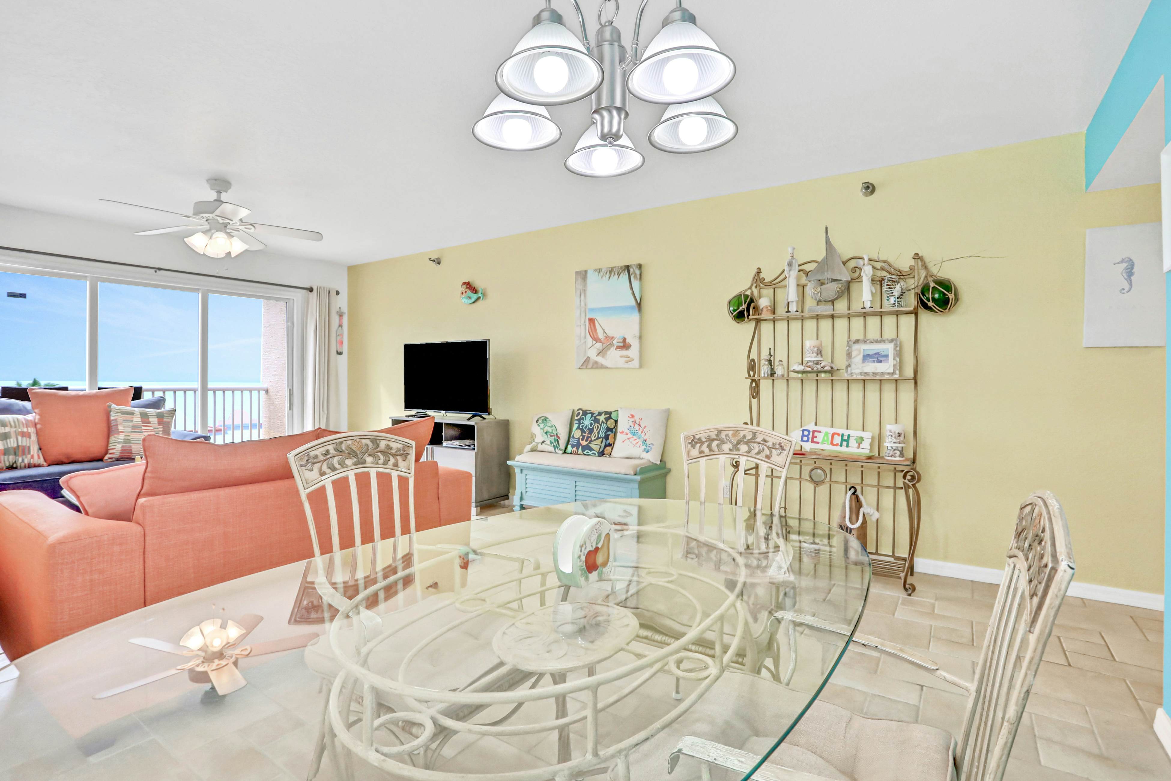 Blissful condo with pool - Gulf-view balcony, private W/D & central AC