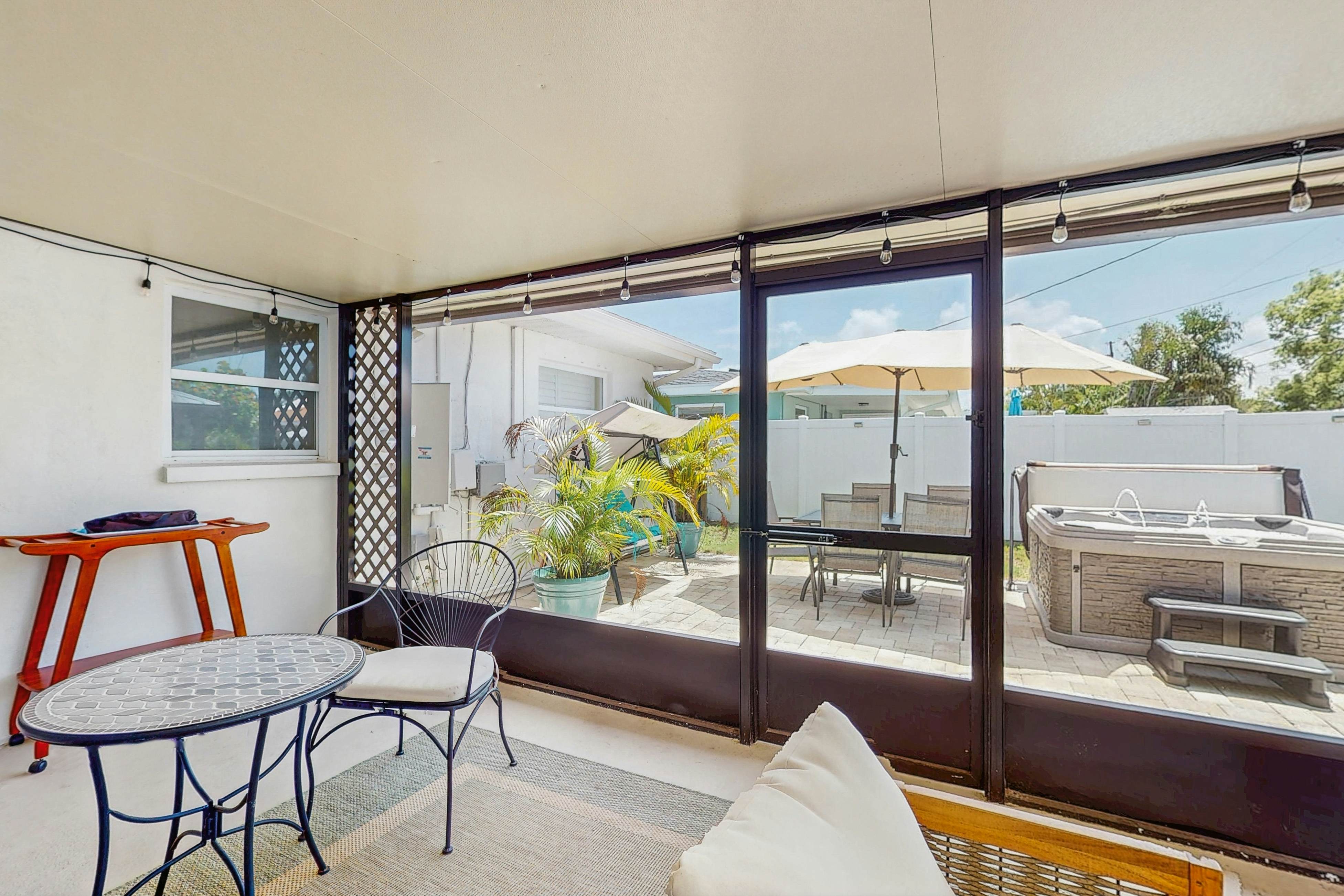 Blissful condo with pool - Gulf-view balcony, private W/D & central AC