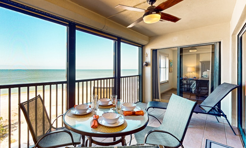 Beachfront condo with Gulf views pool sauna and direct beach access