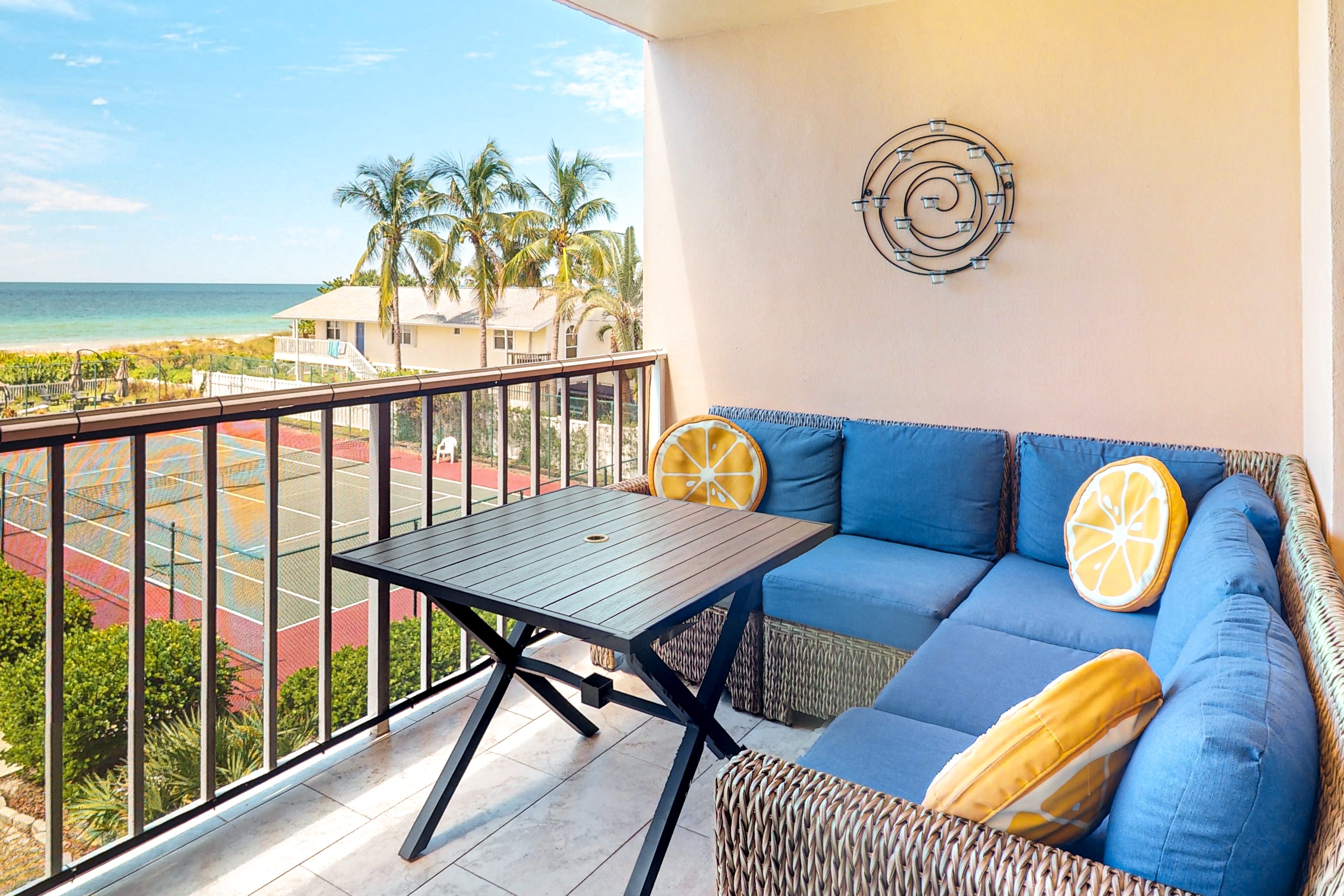 Dog friendly beachfront condo with pool hot tub tennis and AC snowbird friendly