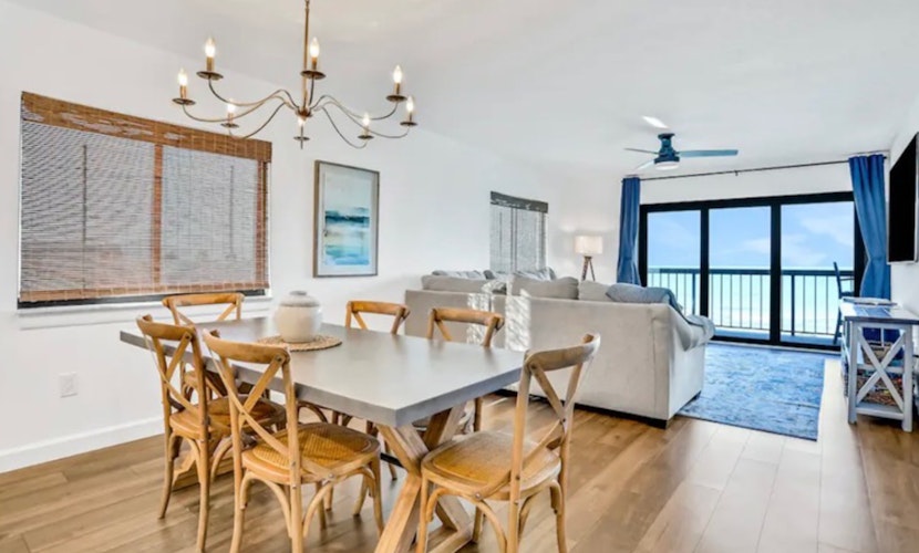 Newly renovated top floor corner condo with Gulf front views pool and hot tub