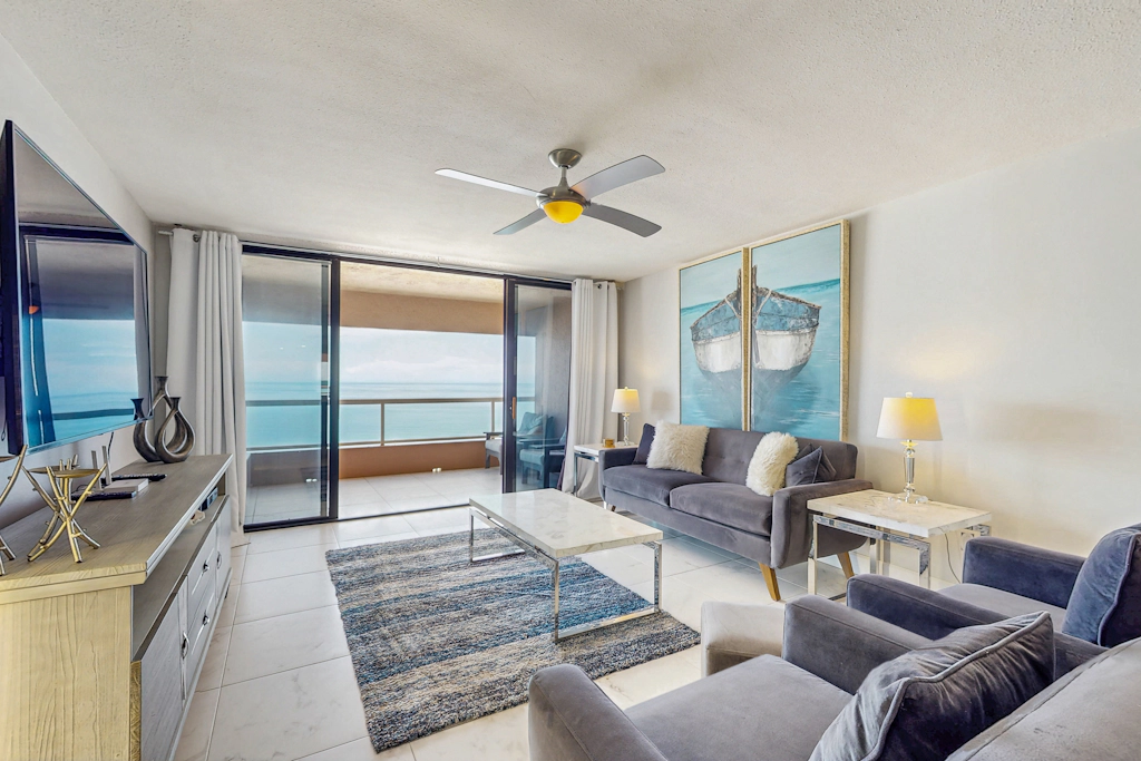 12th floor beachfront condo with balcony heated pool gym pool spa and tennis