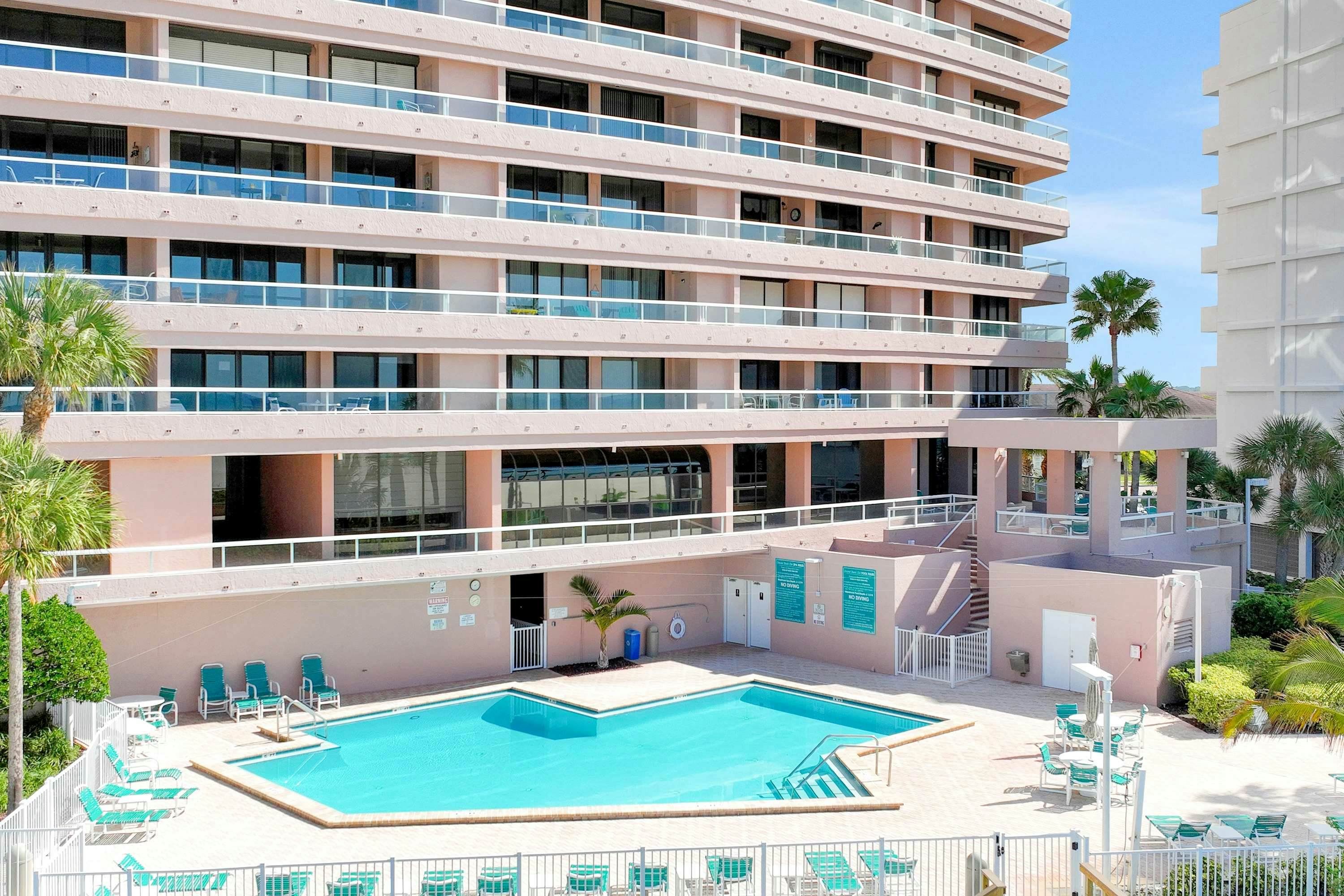 12th floor beachfront condo with balcony heated pool gym pool spa and tennis