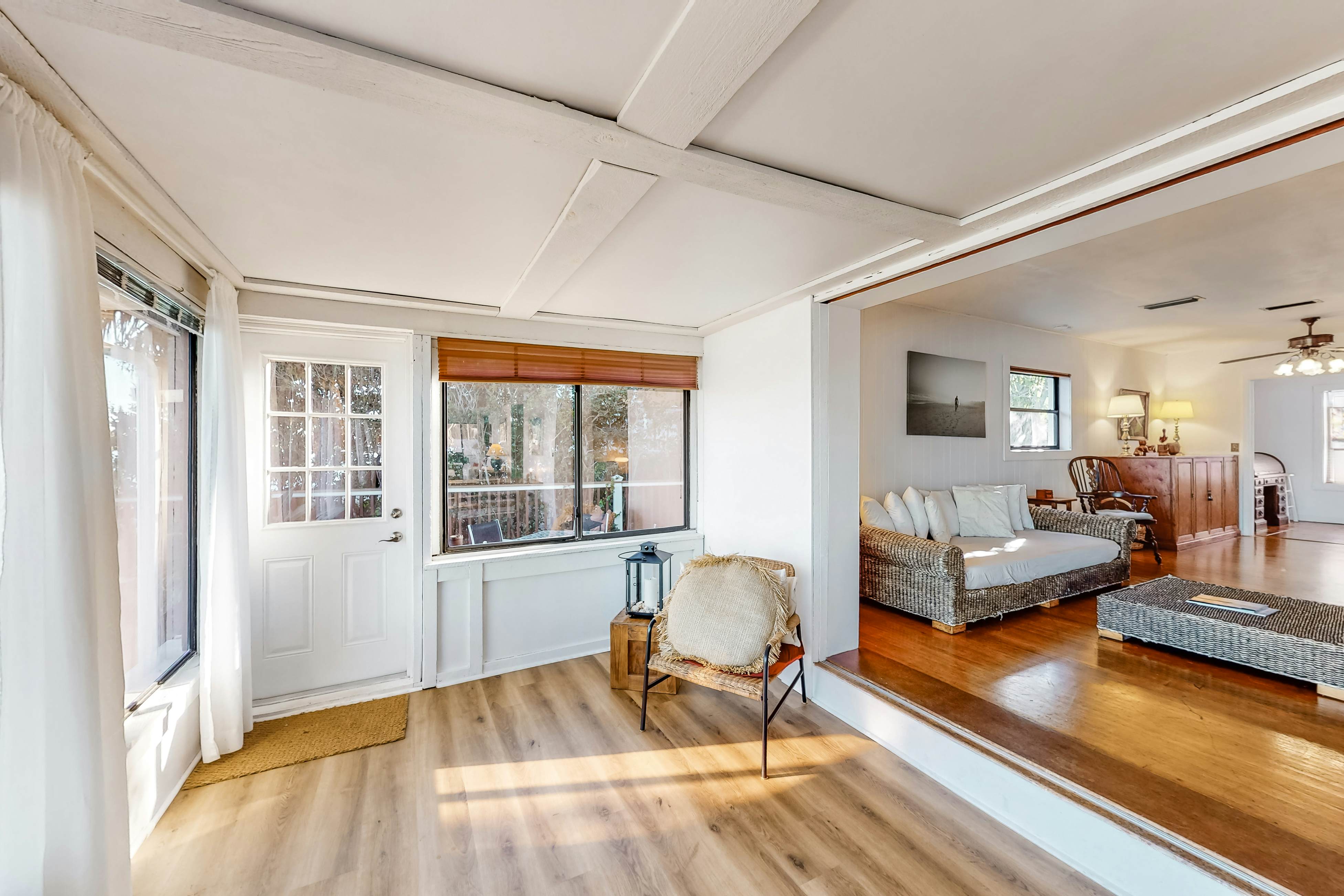 Waterfront home with deck, garden, WiFi & central AC - dog-friendly