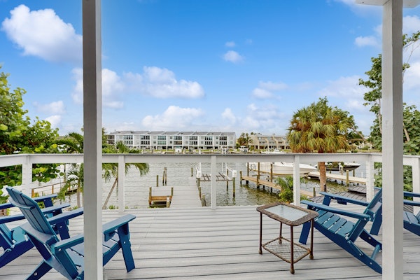 Waterfront home with private pool deck and patio 1 2 mile to the beach