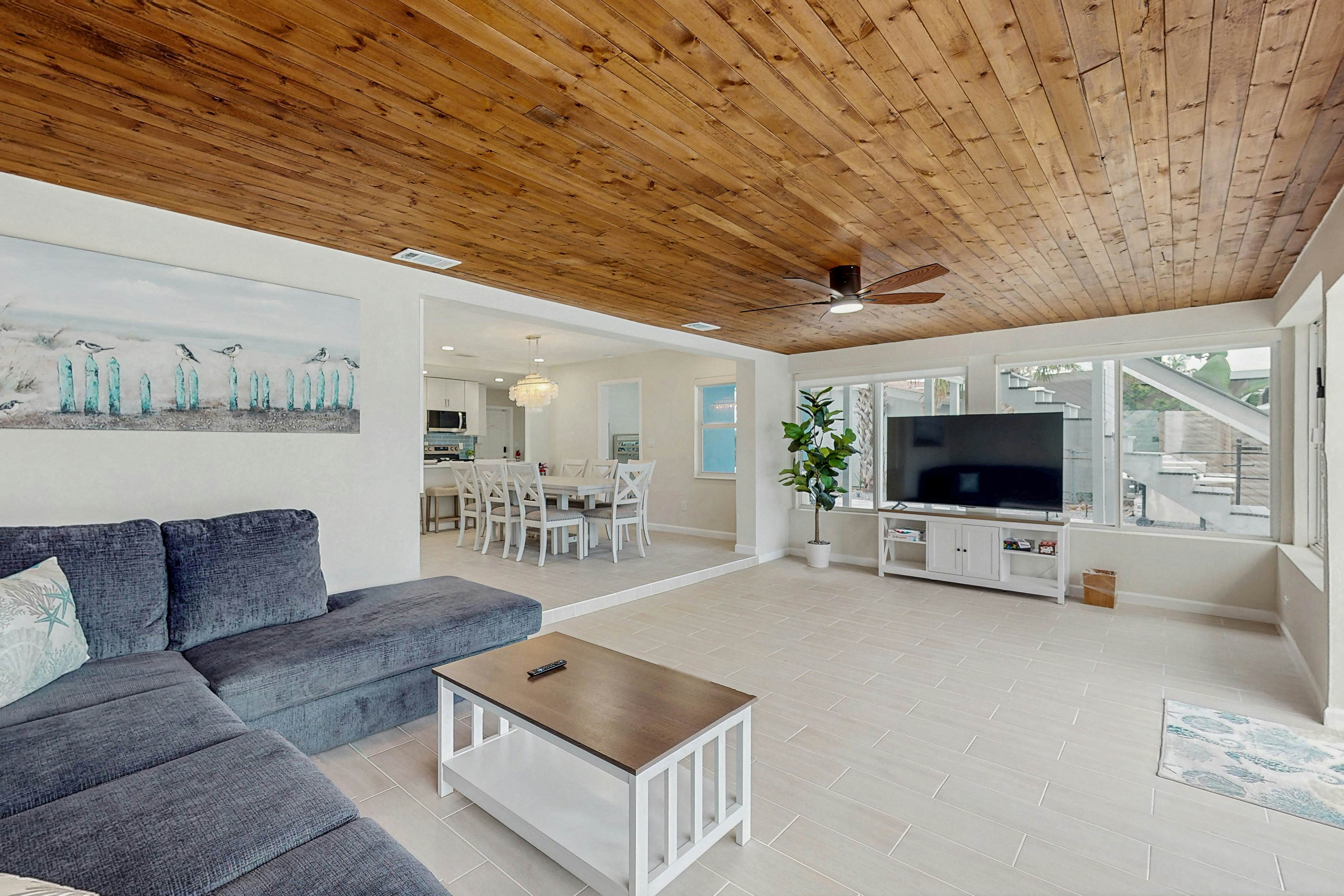 Waterfront home with private pool, deck & patio - 1/2 mile to the beach