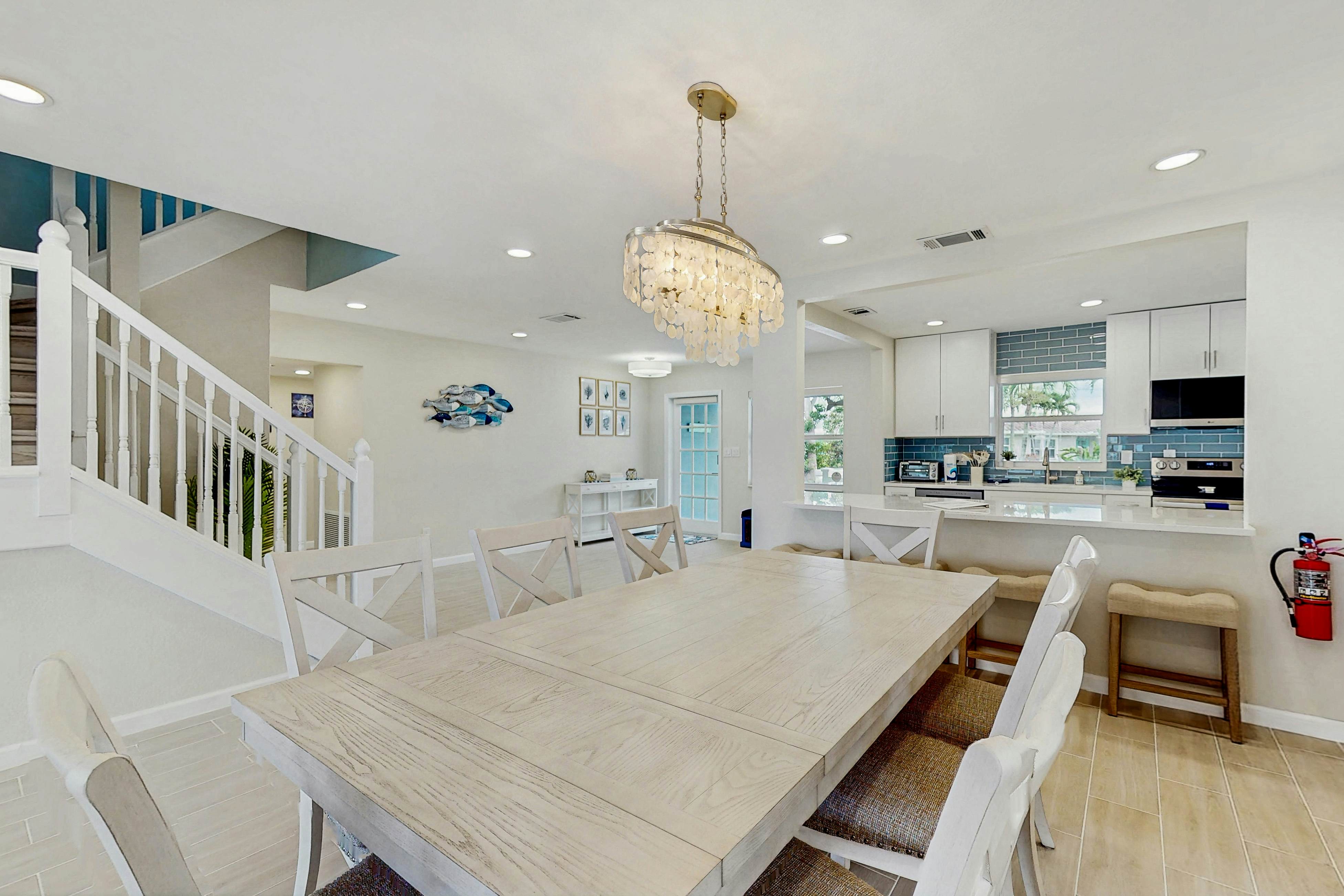 Waterfront home with private pool, deck & patio - 1/2 mile to the beach