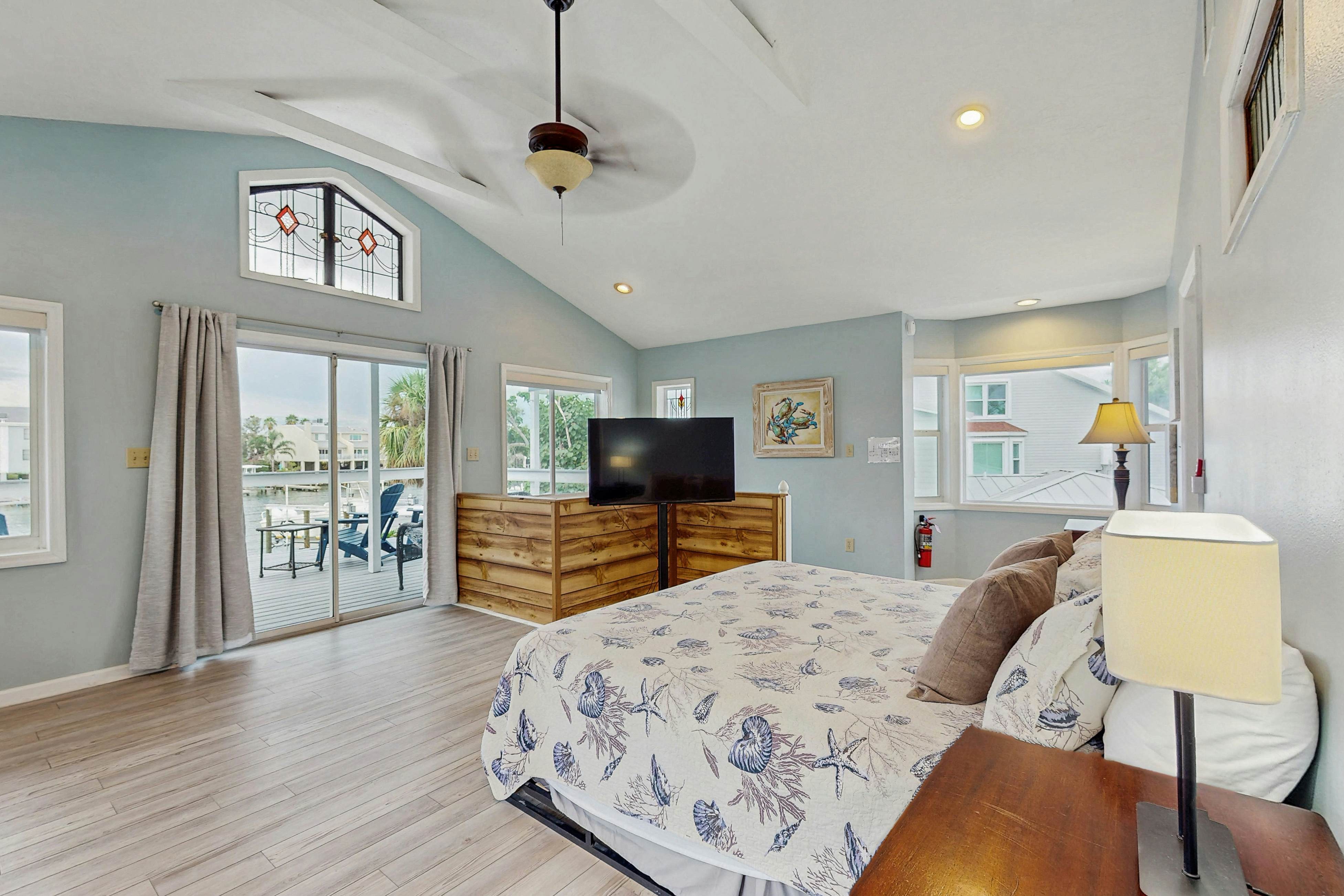 Waterfront home with private pool, deck & patio - 1/2 mile to the beach