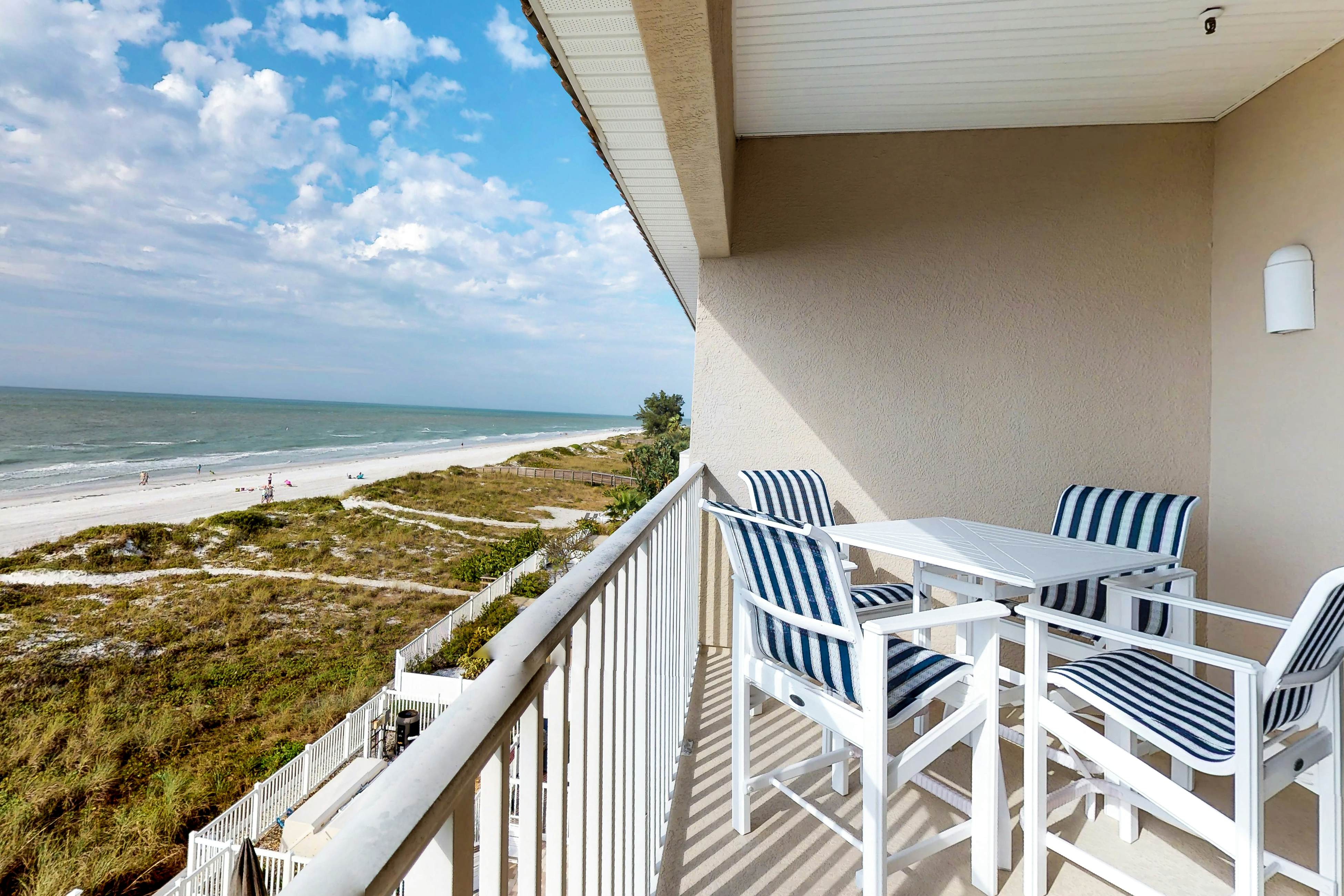 Beachfront condo with pool, hot tub & Gulf views from the balcony
