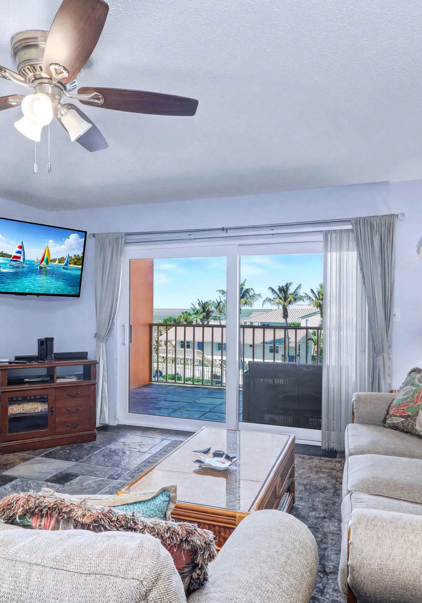 Waterfront condo with pool hot tub tennis and beach access
