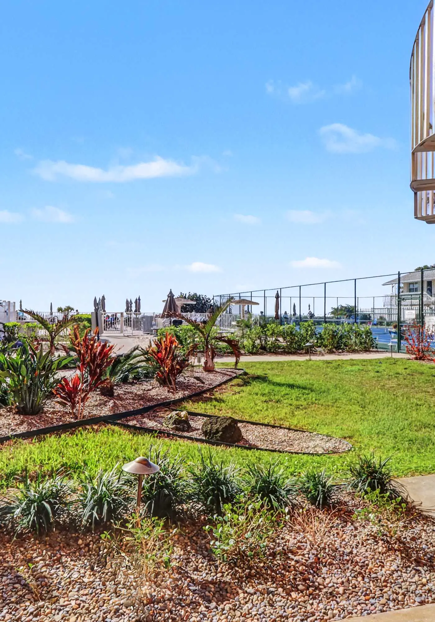 Waterfront condo with pool hot tub tennis and beach access