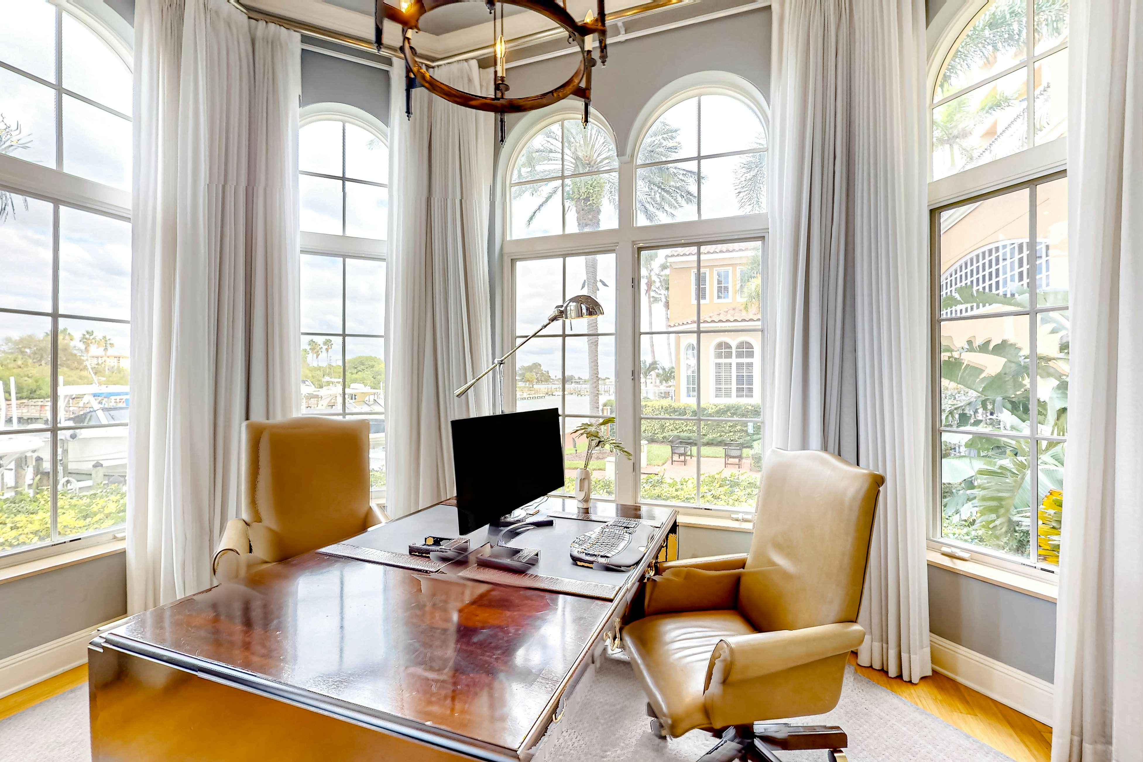 Pet Friendly home with lovely bay views, pool & spa on-site, marina