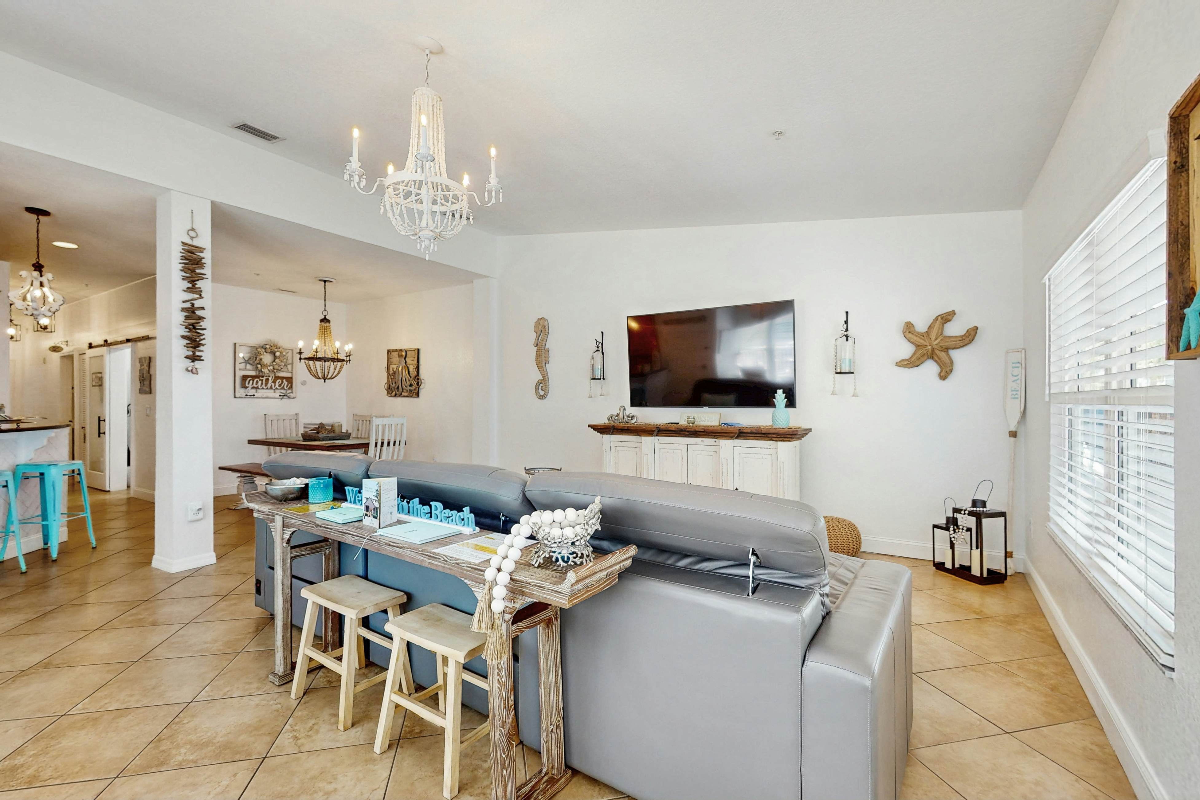 Steps to Gulf beaches, family friendly condo with water views, shared pool, AC