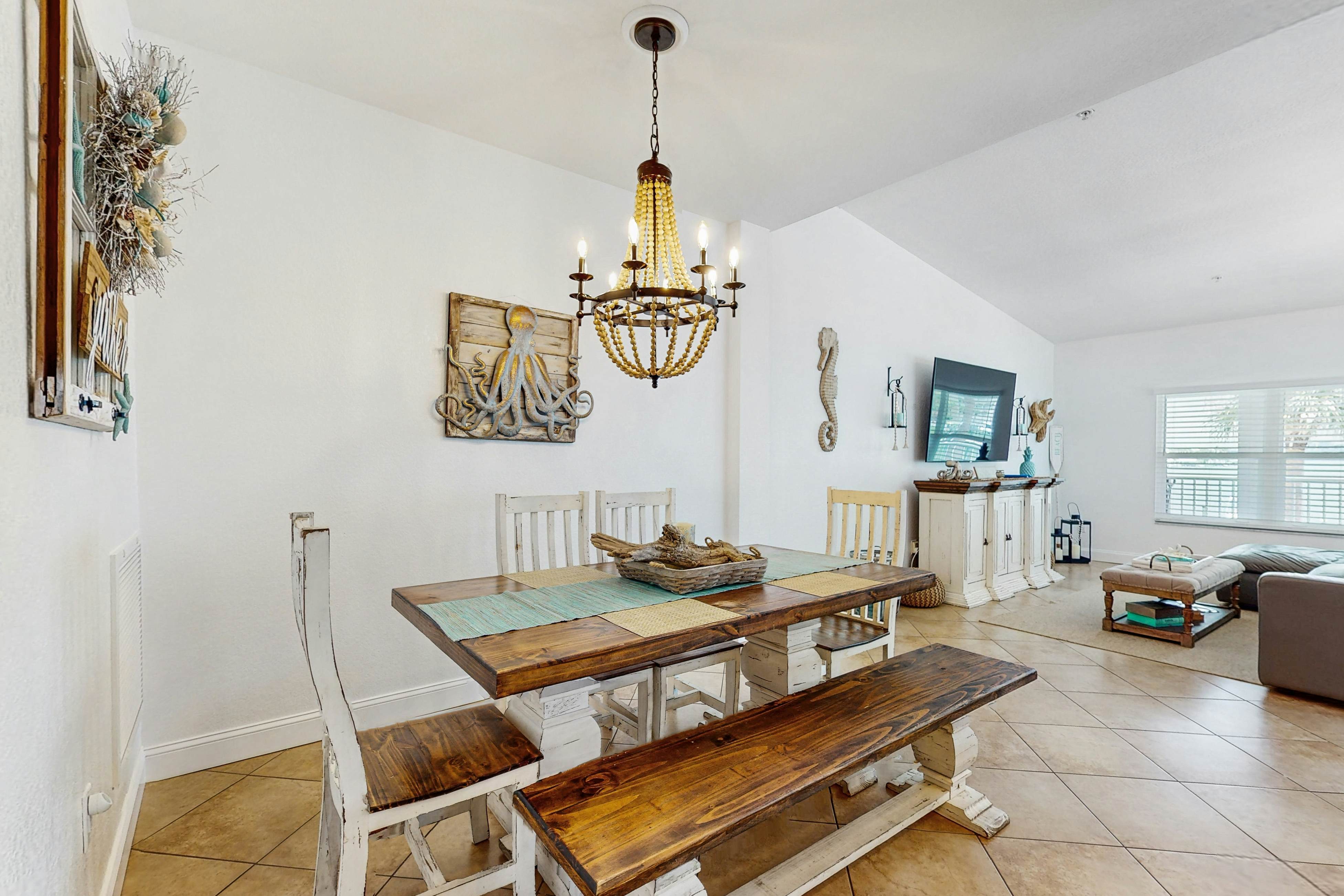 Steps to Gulf beaches, family friendly condo with water views, shared pool, AC