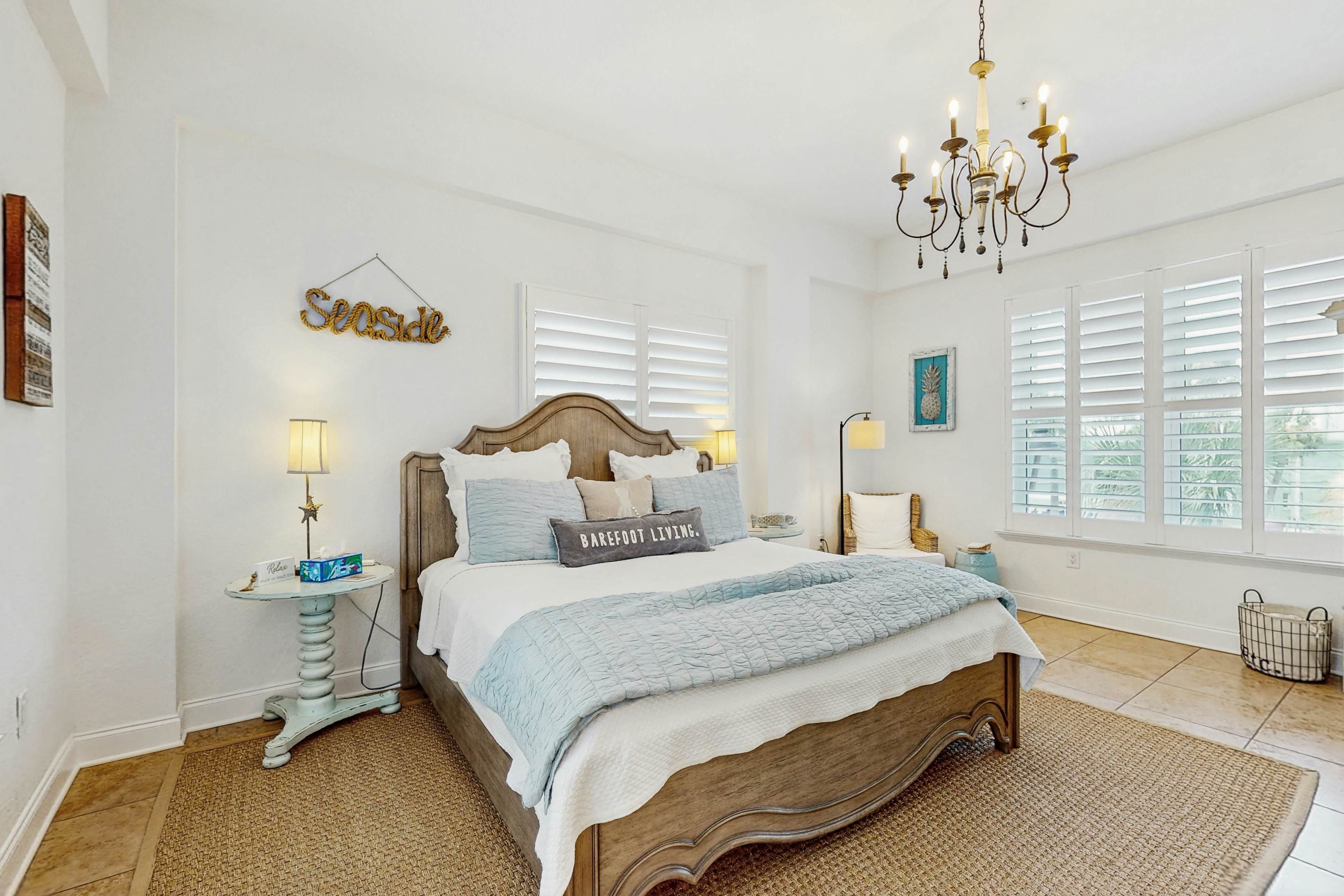 Steps to Gulf beaches, family friendly condo with water views, shared pool, AC