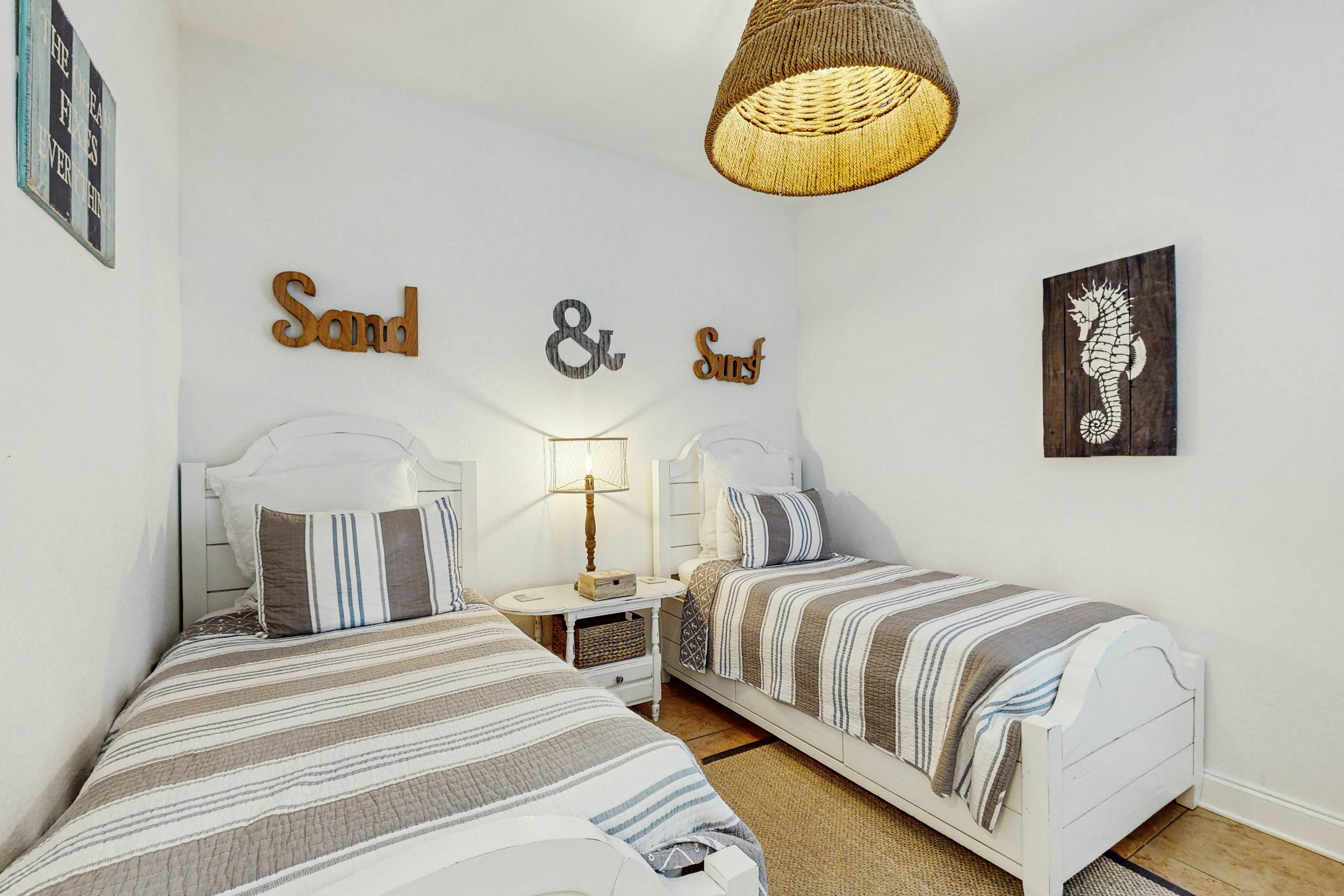 Steps to Gulf beaches, family friendly condo with water views, shared pool, AC