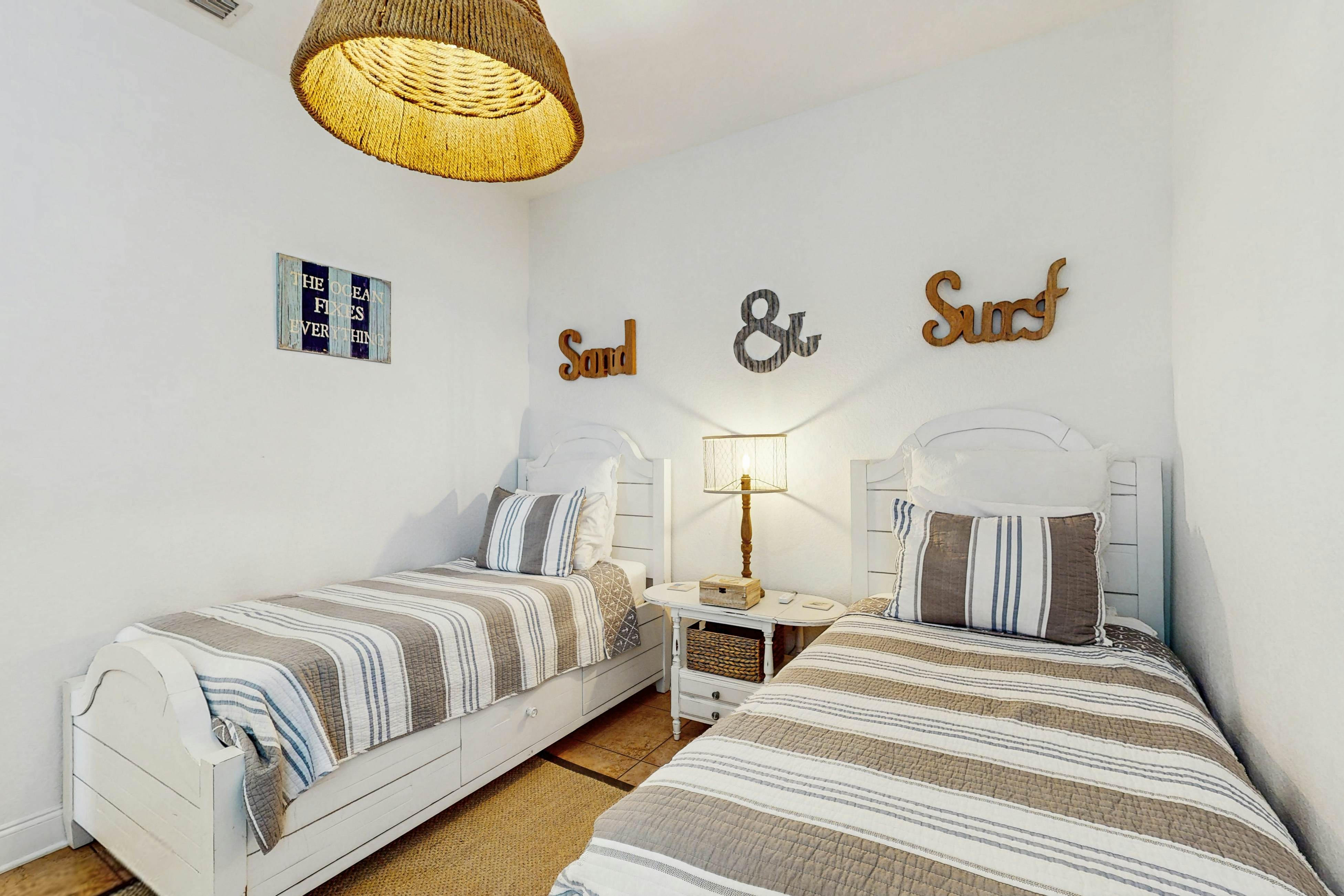 Steps to Gulf beaches, family friendly condo with water views, shared pool, AC