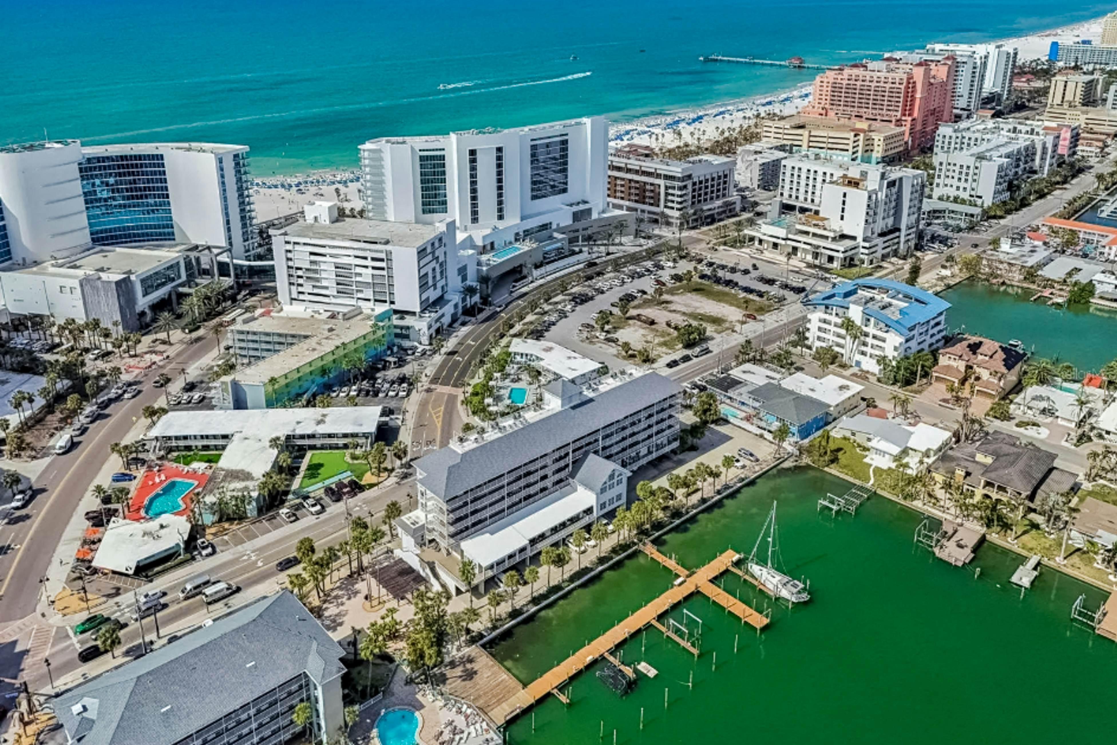 Steps to Gulf beaches, family friendly condo with water views, shared pool, AC