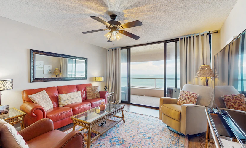 Beachfront condo with great views balcony heated pool sauna and hot tub