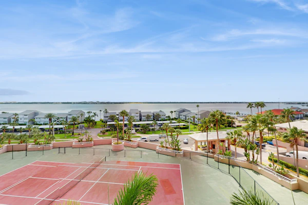 Beachfront condo with great views balcony heated pool sauna and hot tub