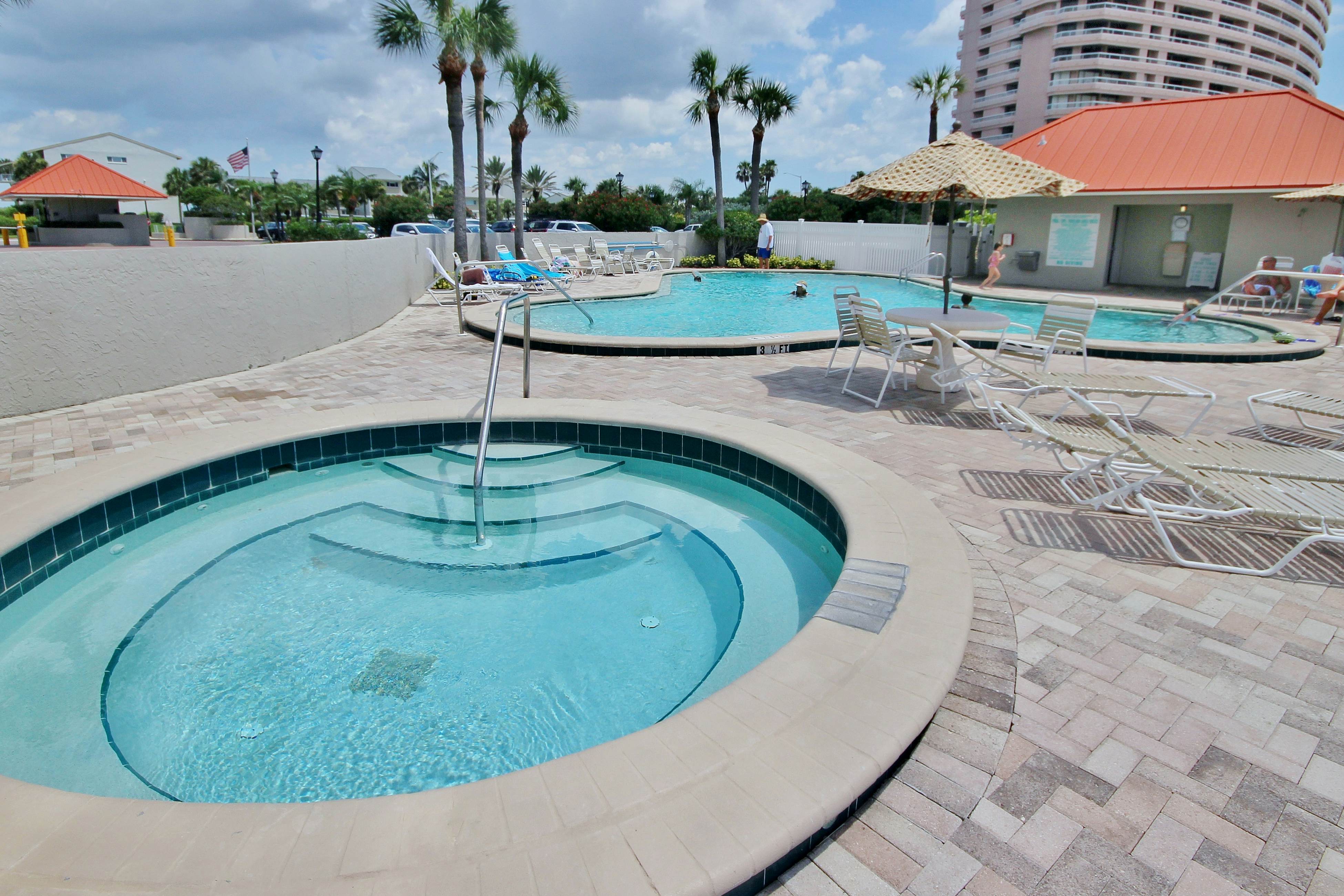 Stunning beachfront escape with heated pool, hot tub & Gulf-view balcony