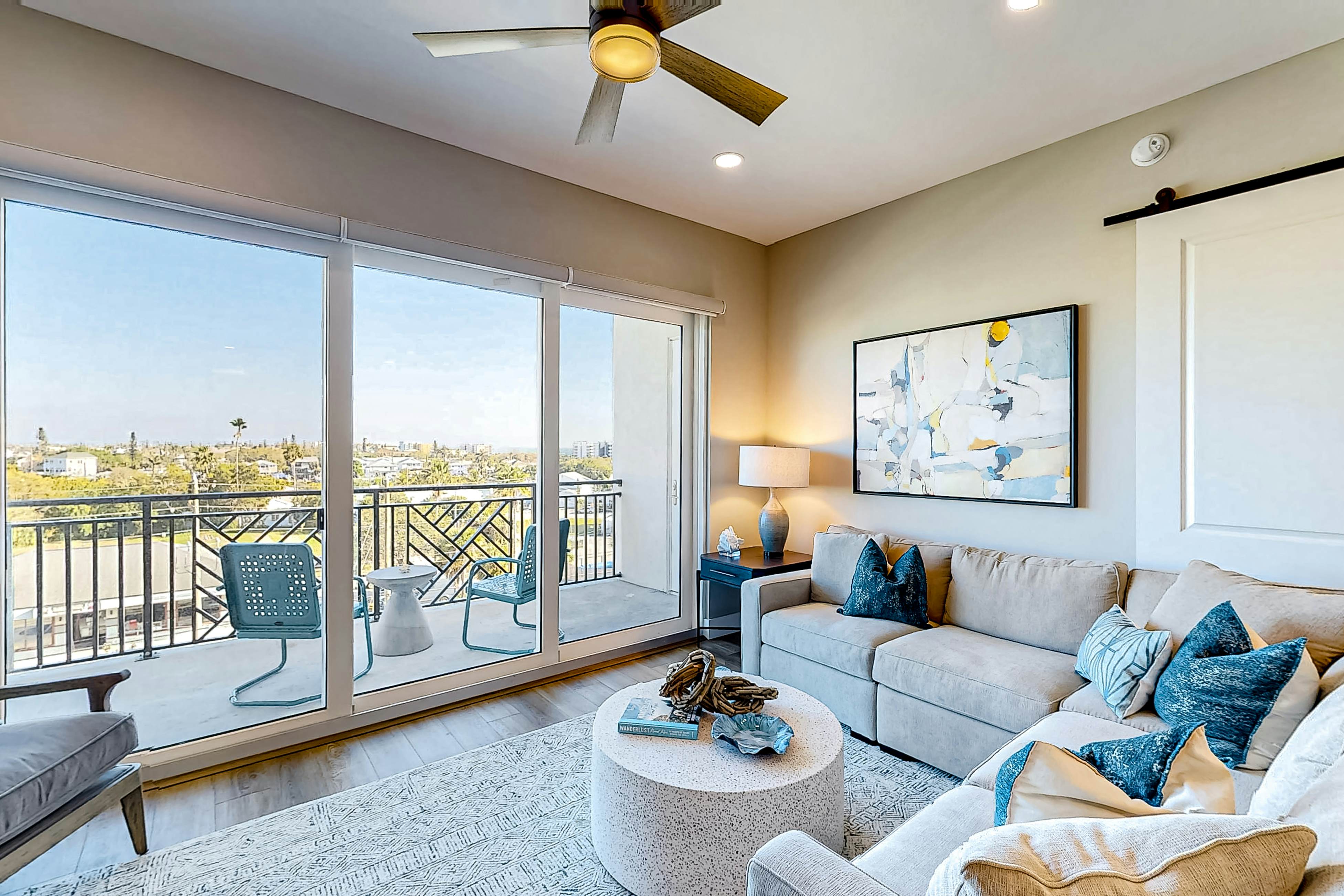 Brand-new condo steps to beach with balcony, pool, & hot tub - dog-friendly