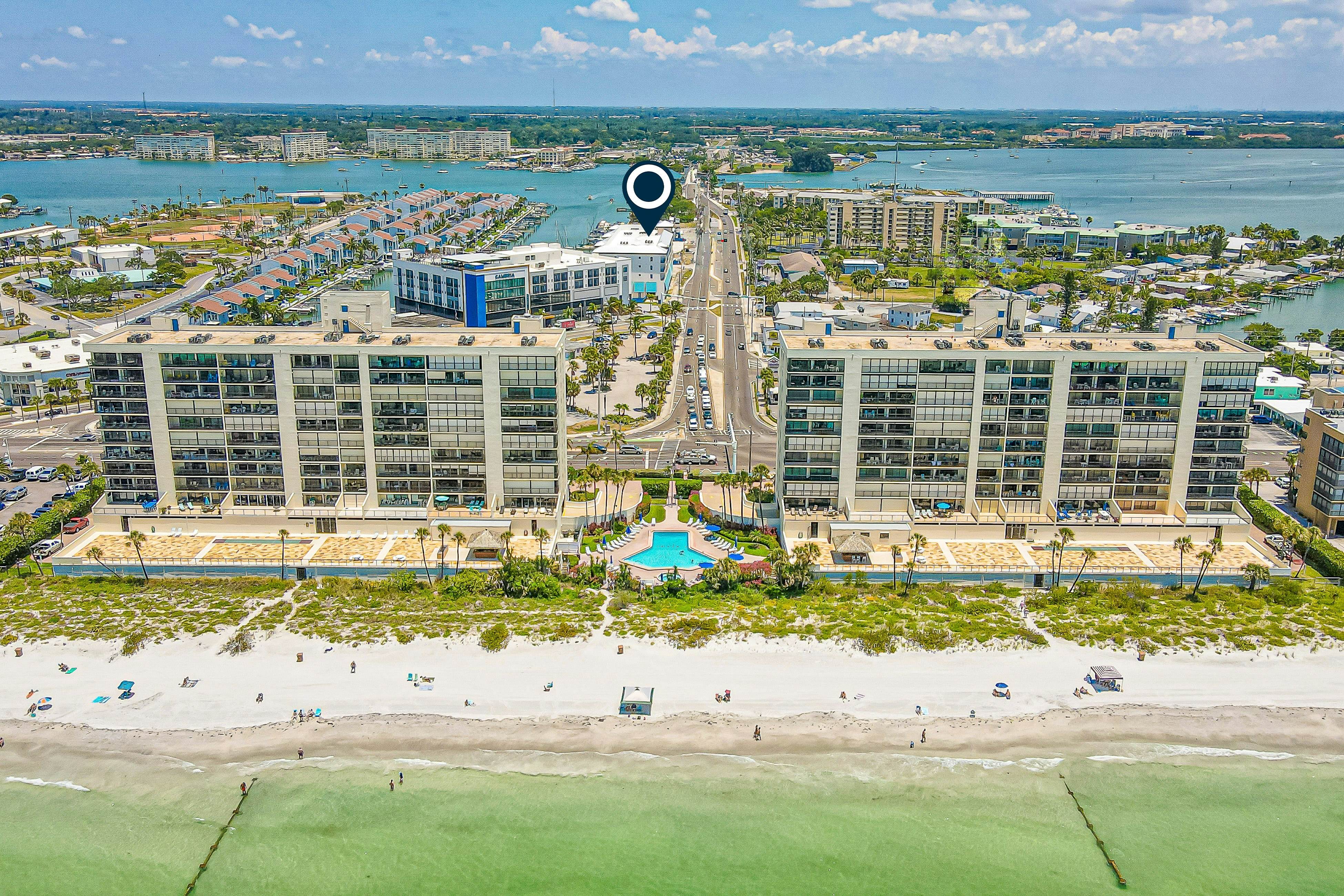 Brand-new condo steps to beach with balcony, pool, & hot tub - dog-friendly