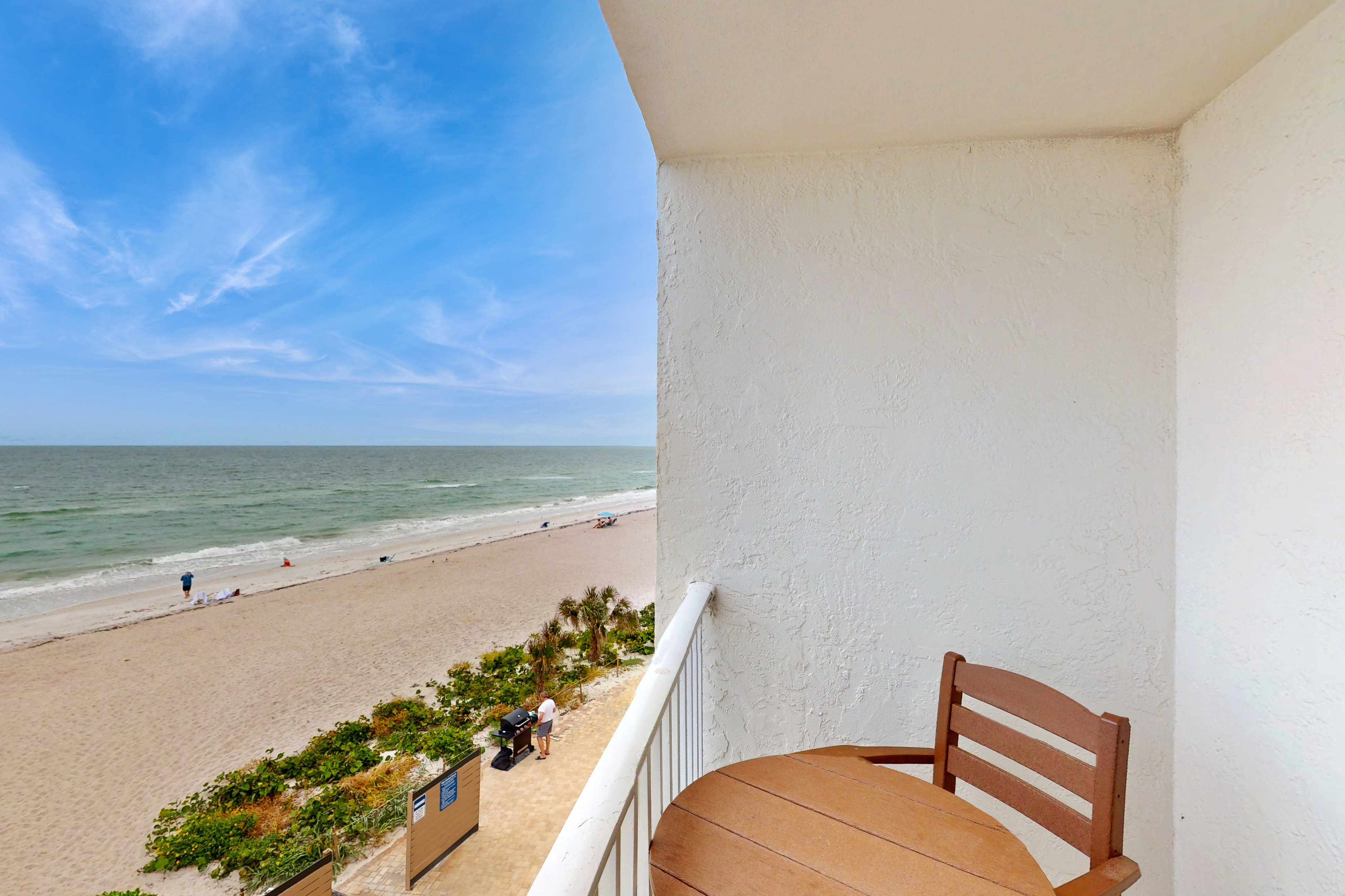 Gulf front condo with pool beach access balcony and central AC dog friendly