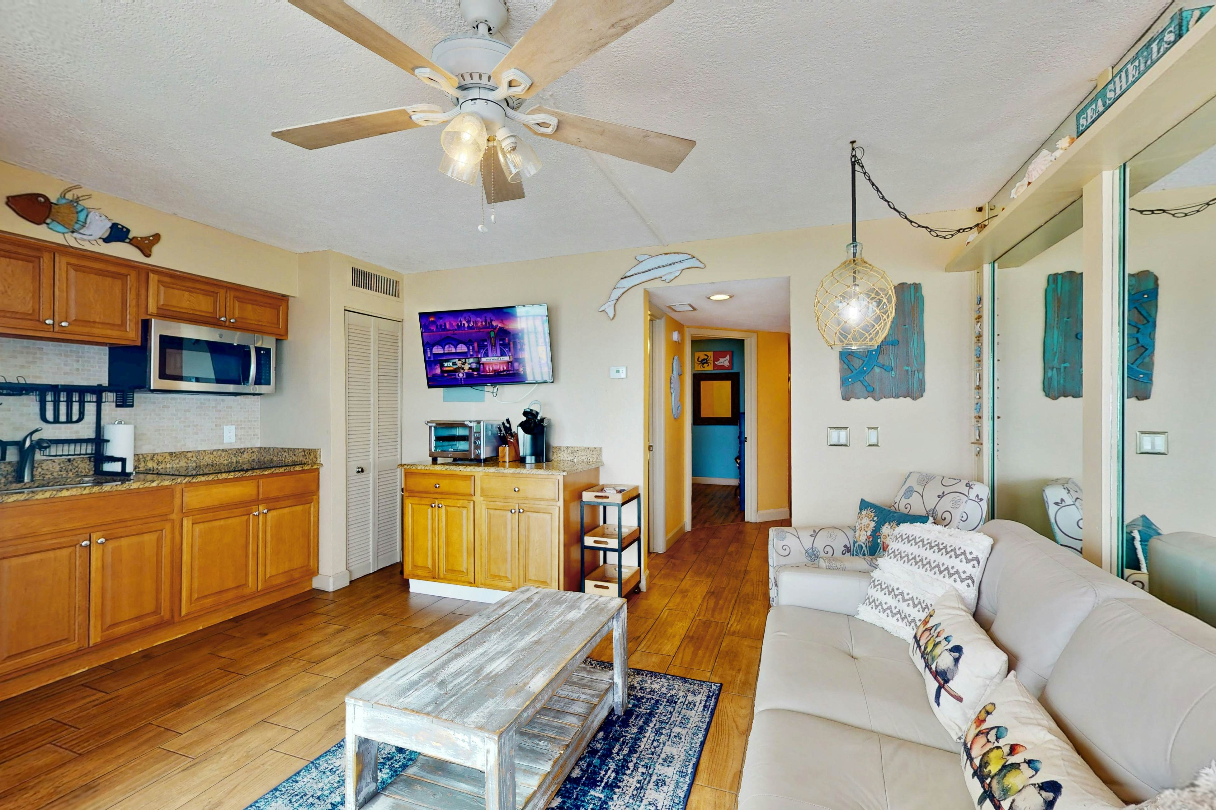 Gulf-front condo with pool, beach access, balcony & central AC - dog-friendly