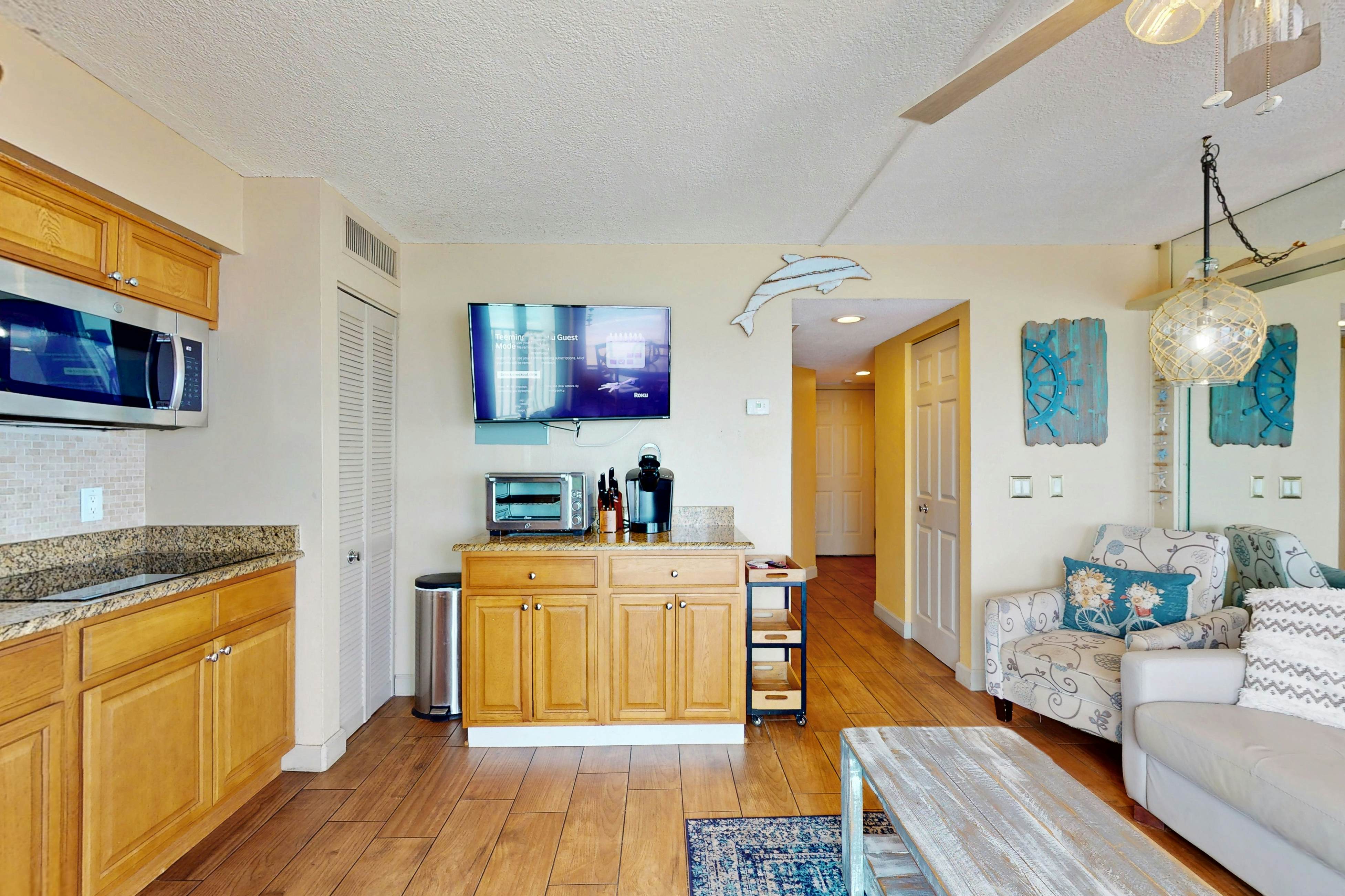 Gulf-front condo with pool, beach access, balcony & central AC - dog-friendly