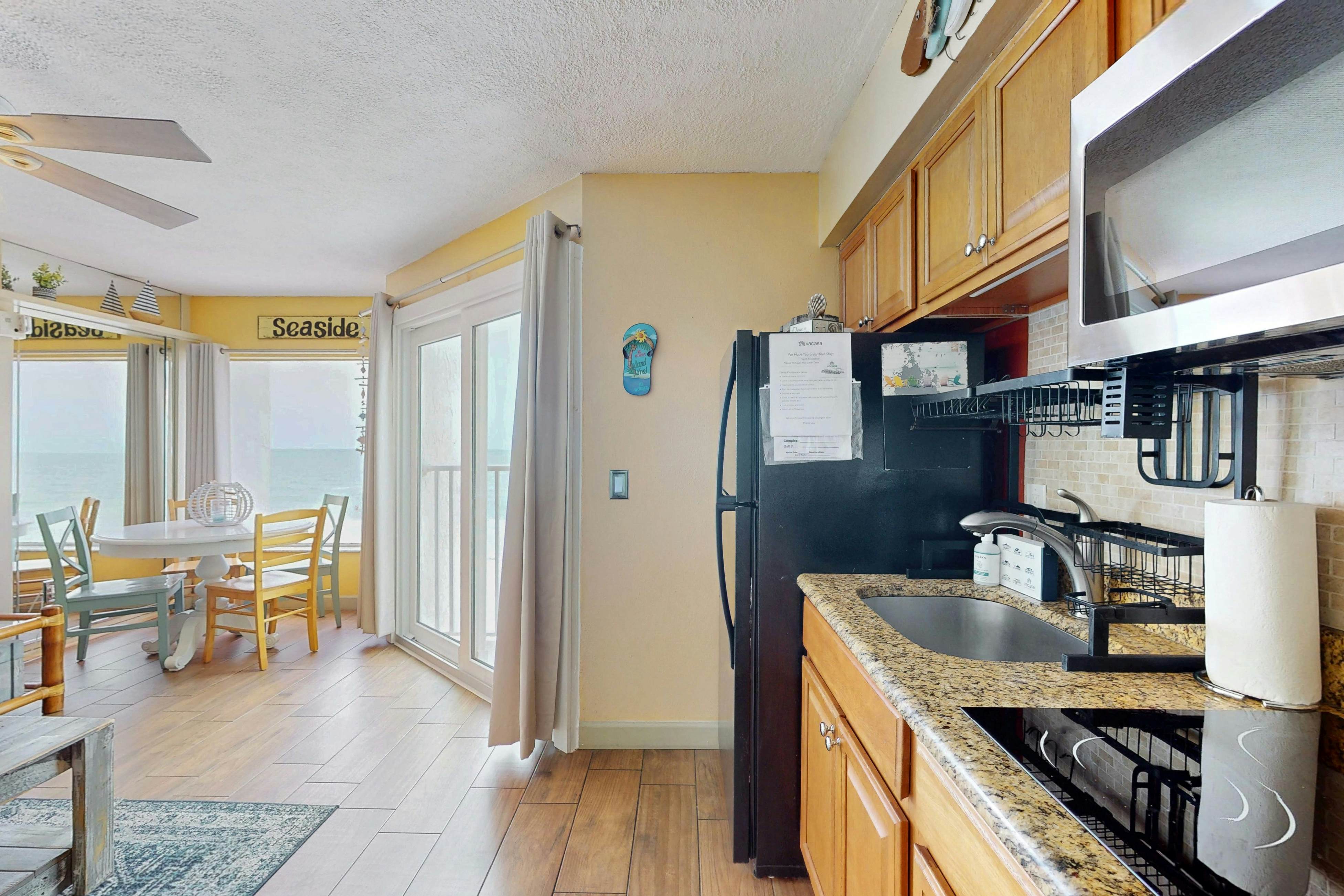 Gulf-front condo with pool, beach access, balcony & central AC - dog-friendly