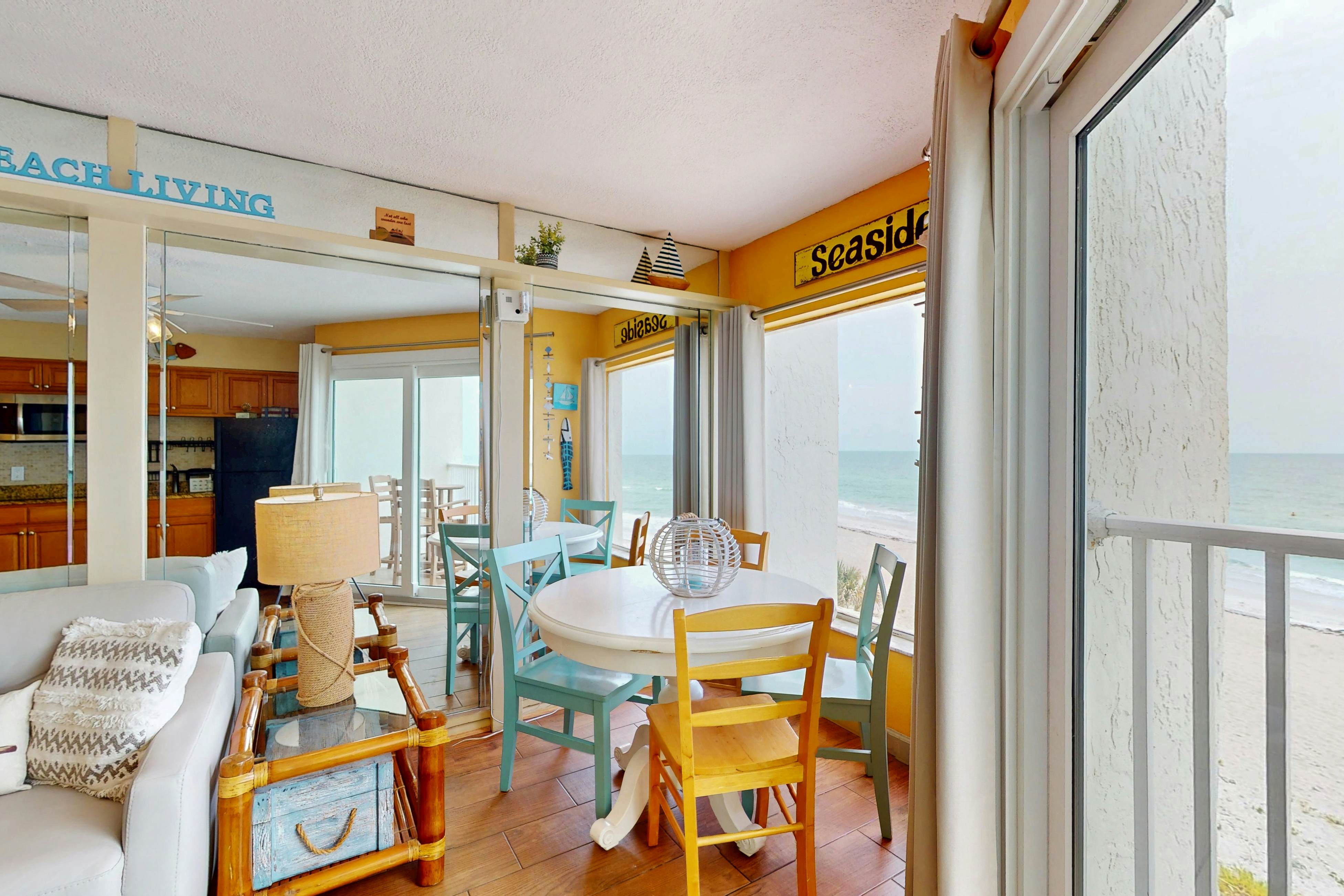 Gulf-front condo with pool, beach access, balcony & central AC - dog-friendly