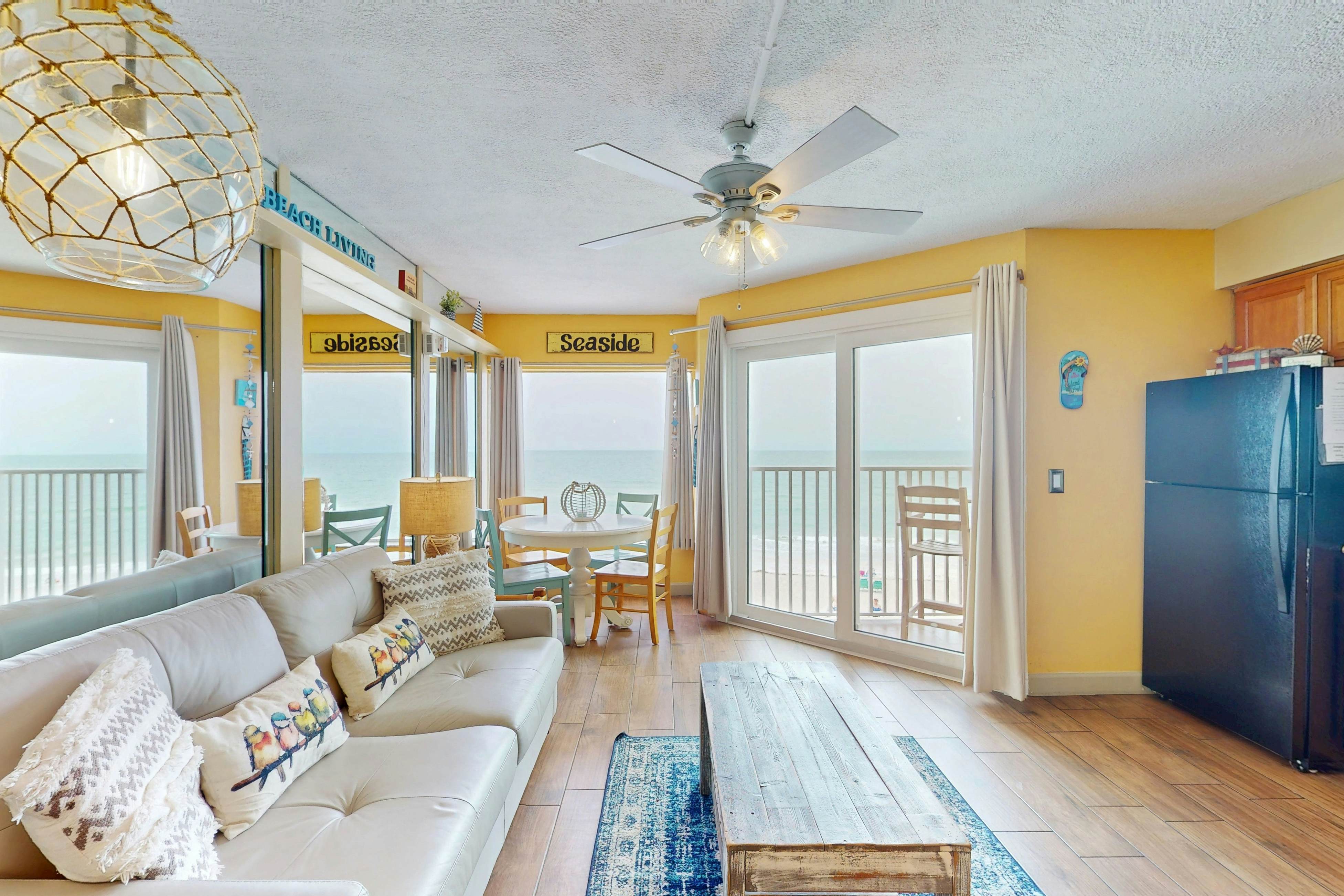 Gulf-front condo with pool, beach access, balcony & central AC - dog-friendly