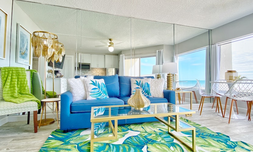 Inviting Gulf front condo with pool beach access private balcony and central AC