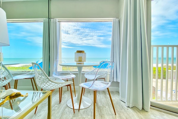 Inviting Gulf front condo with pool beach access private balcony and central AC