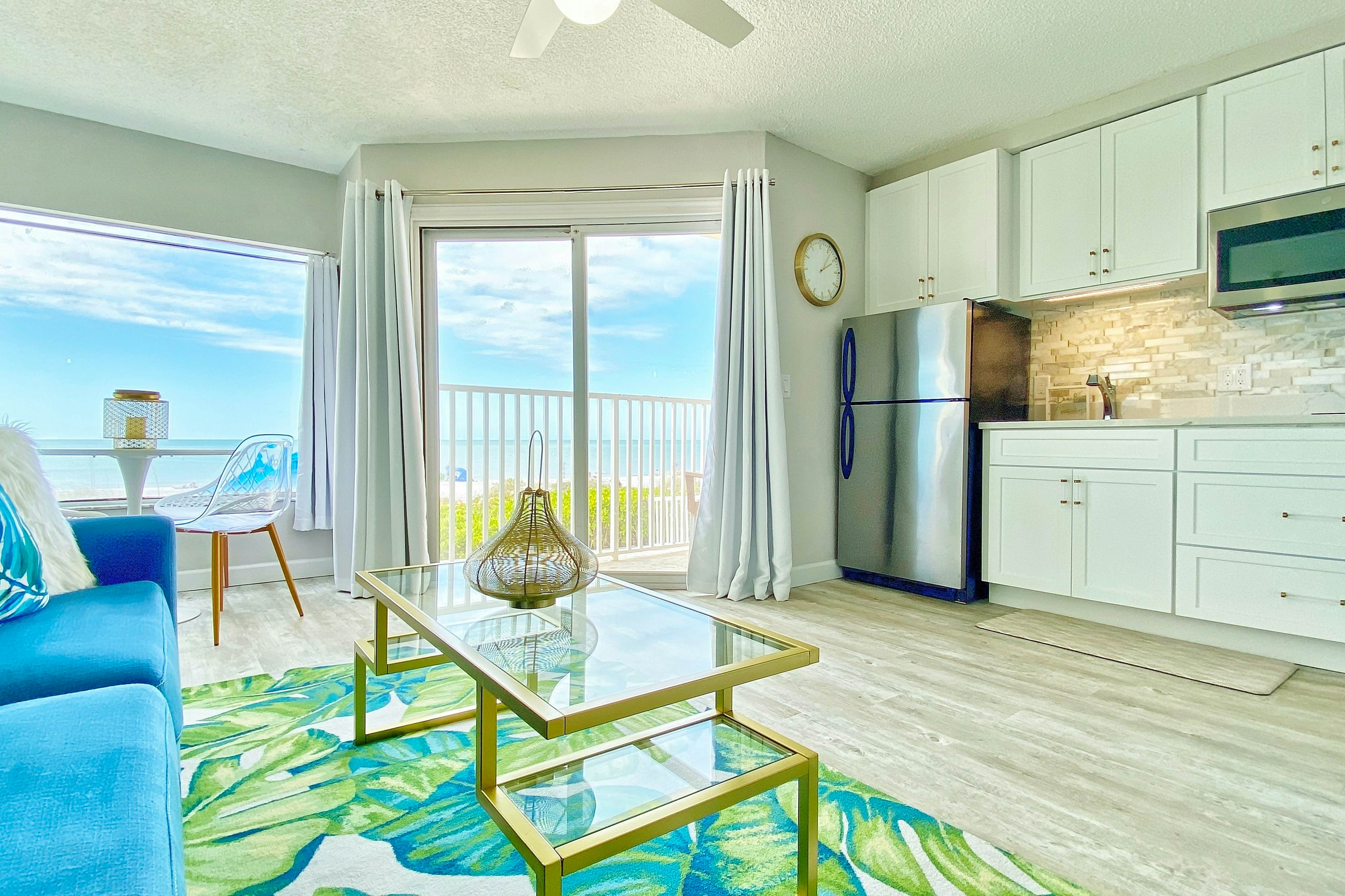Inviting Gulf front condo with pool beach access private balcony and central AC