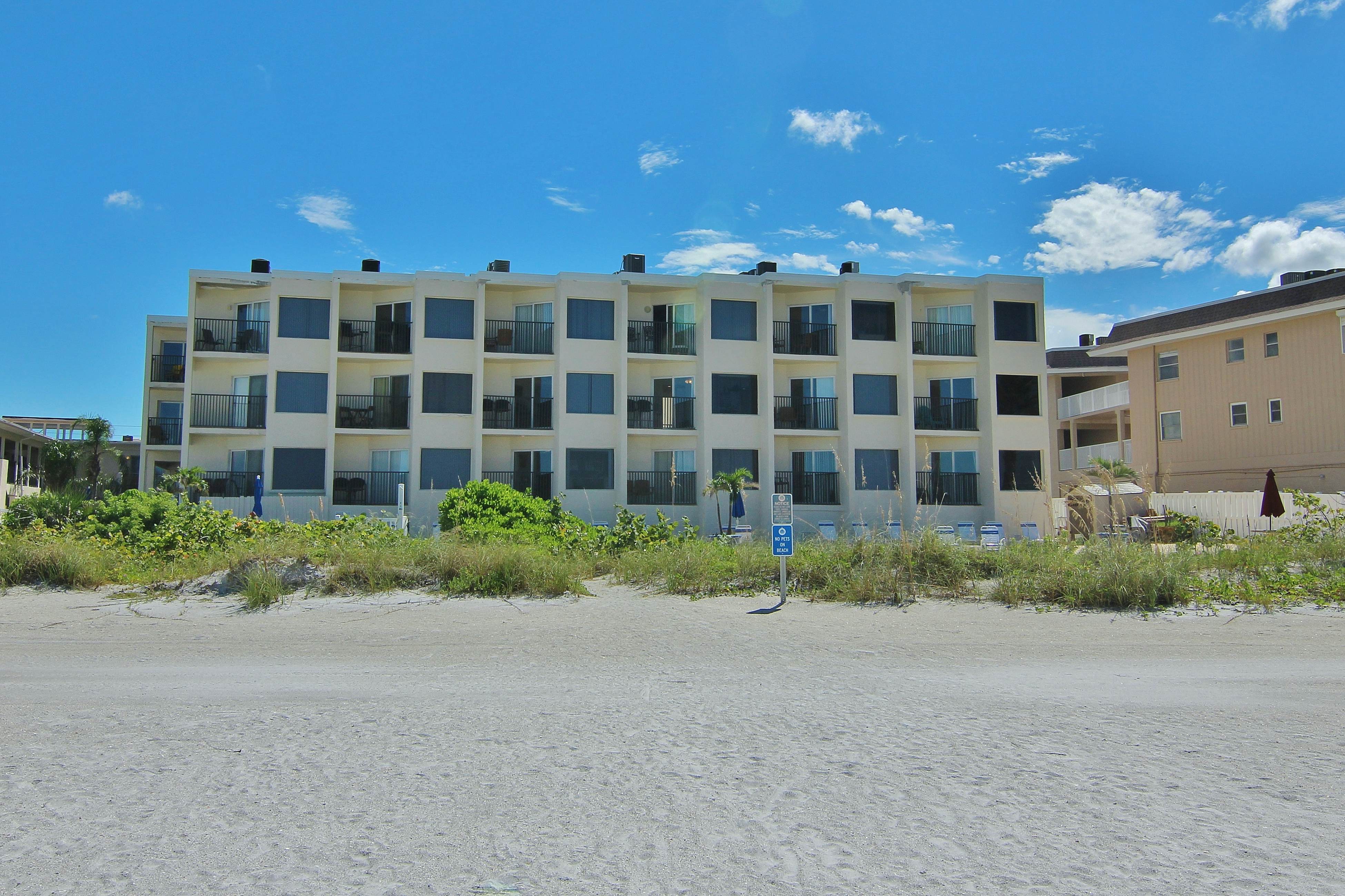 Inviting Gulf front condo with pool beach access private balcony and central AC