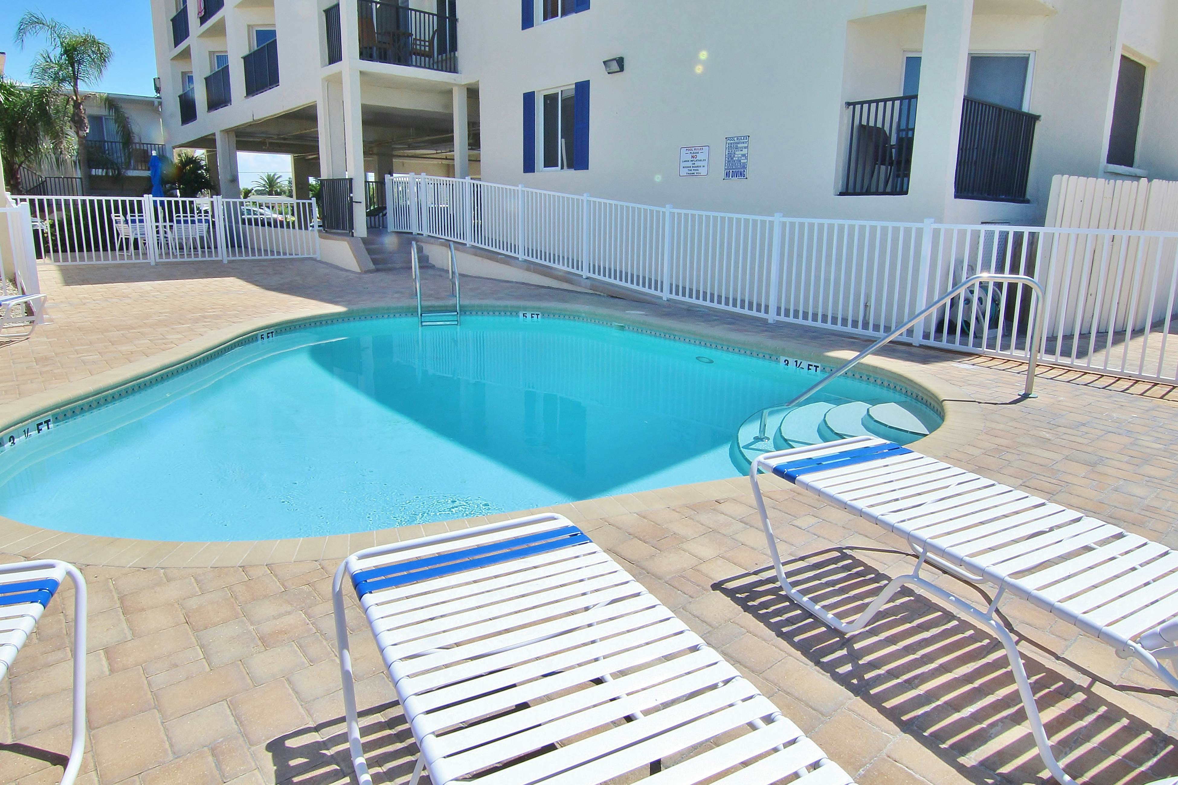 Inviting Gulf front condo with pool beach access private balcony and central AC