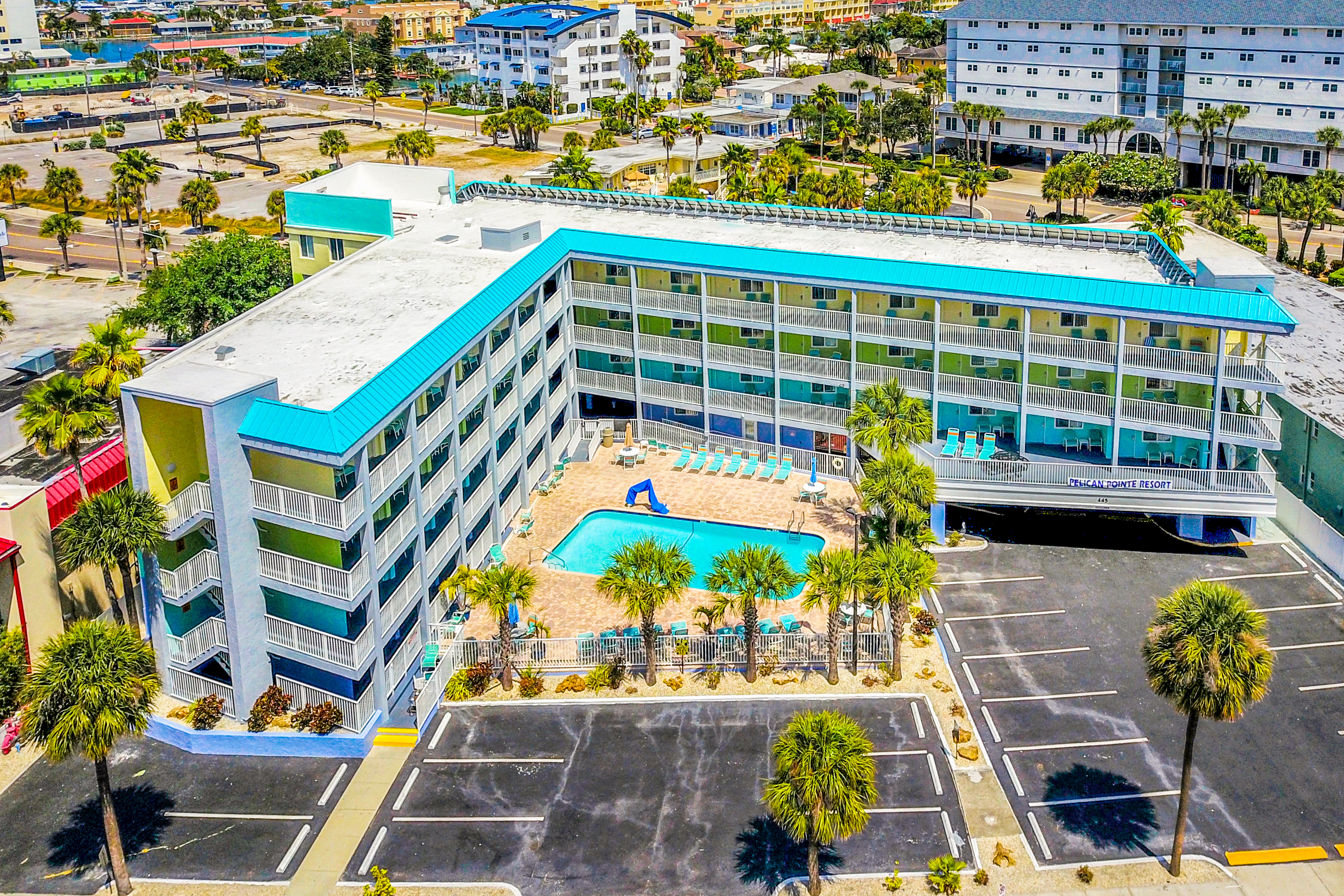 3rd Floor Studio w Beach Access Shared Heated Pool WD Partial AC Free WiFi