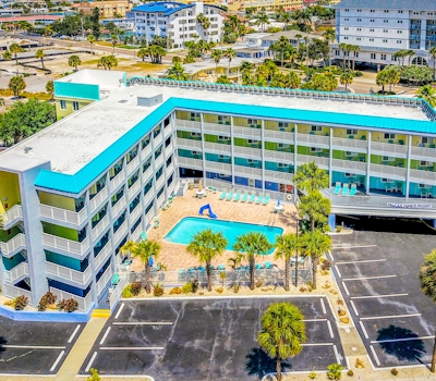 3rd Floor Studio w Beach Access Shared Heated Pool WD Partial AC Free WiFi