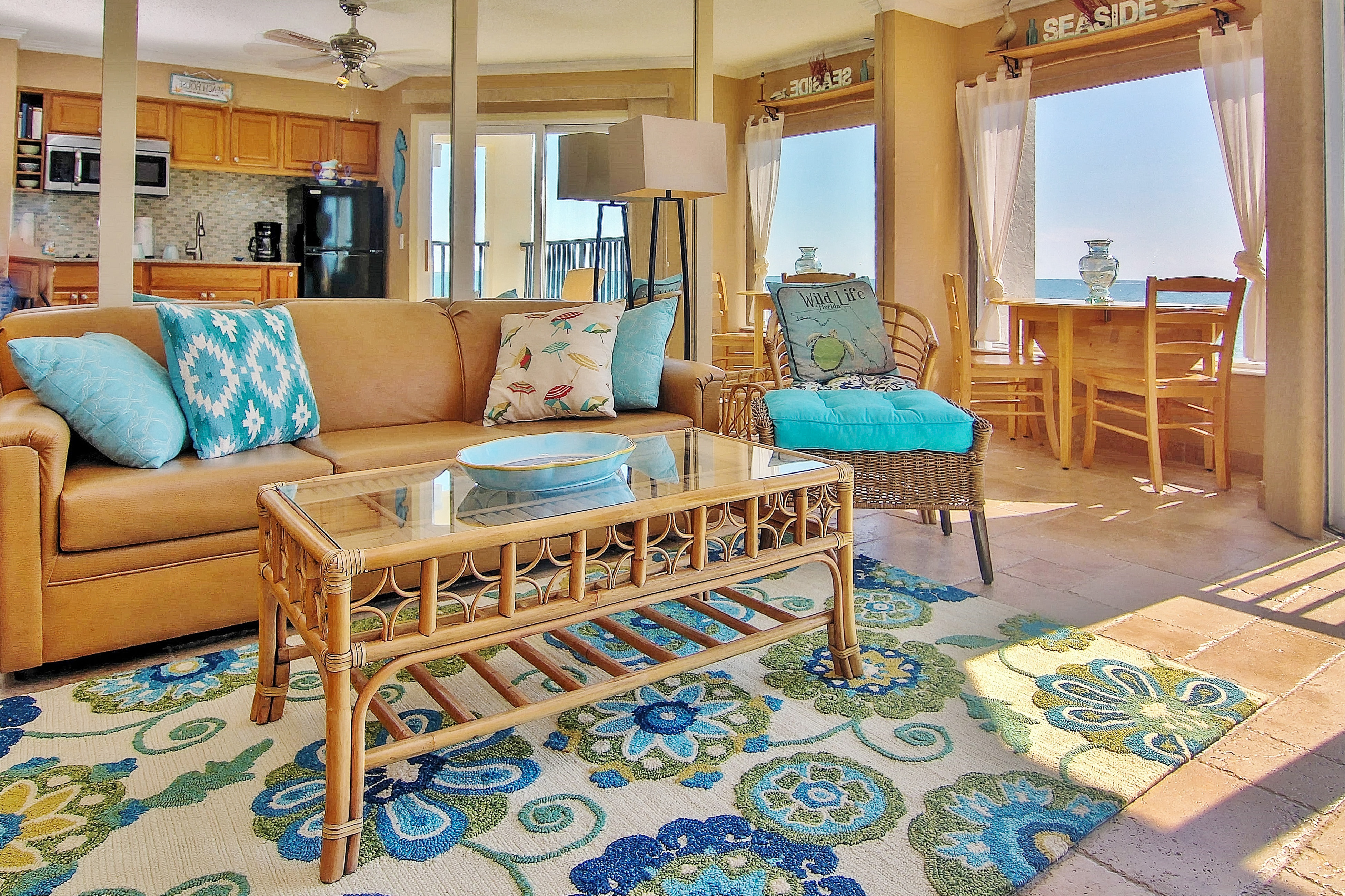 Gulf front condo with pool amazing views and central AC dog friendly