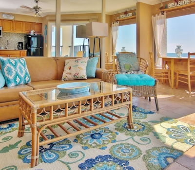 Gulf front condo with pool amazing views and central AC dog friendly