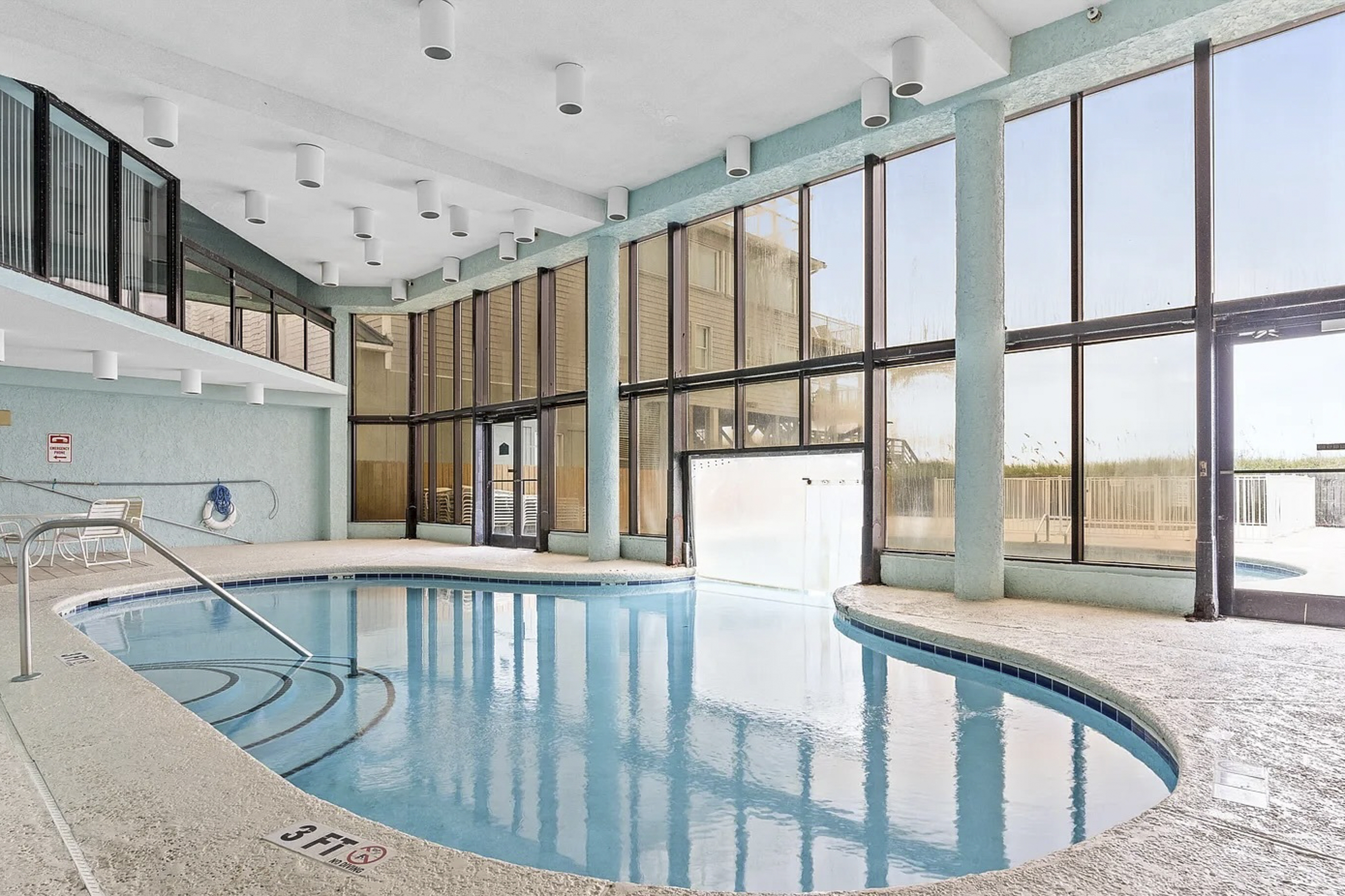 Oceanfront condo with direct beach access and shared pool